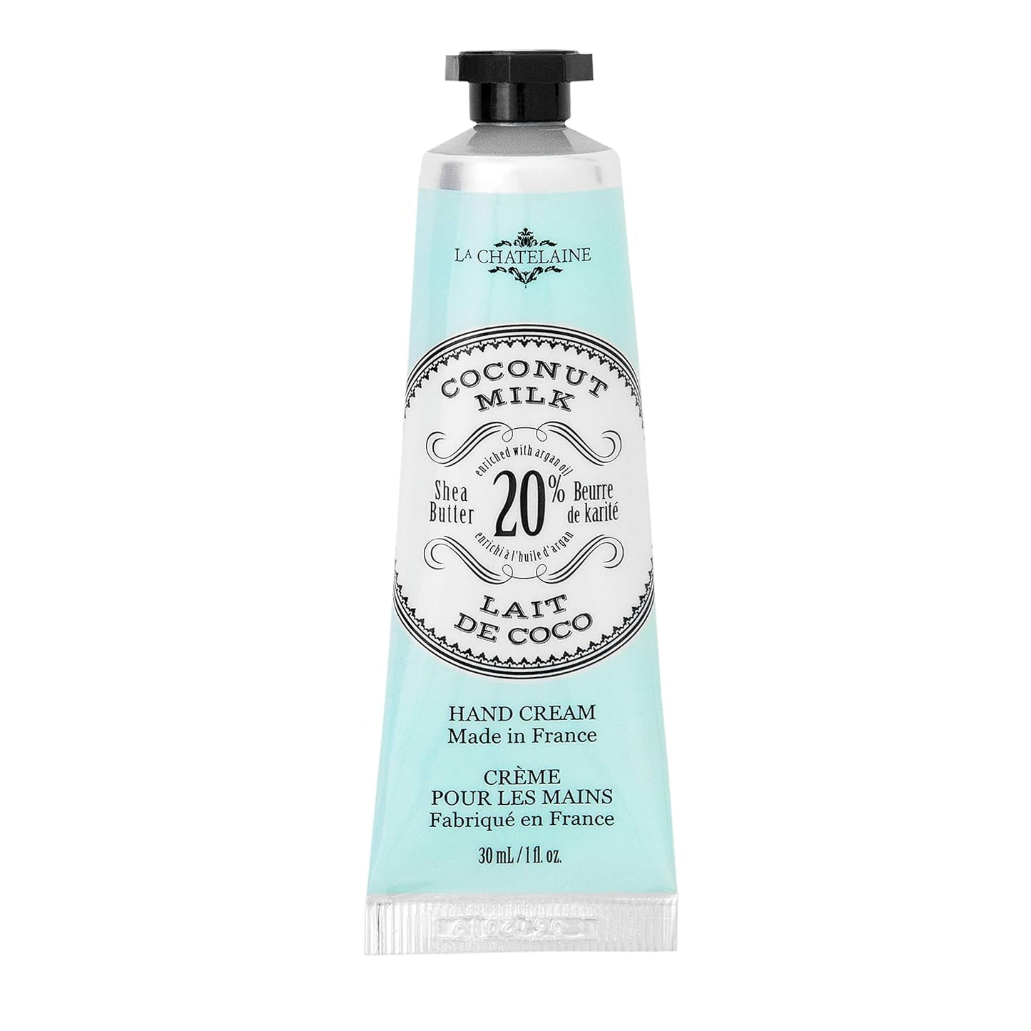 La Chatelaine Shea Butter Hand Cream - Organic Argan Oil, Moisturizing & Nourishing | Travel Size 1 oz/30ml - Amber Cashmere
