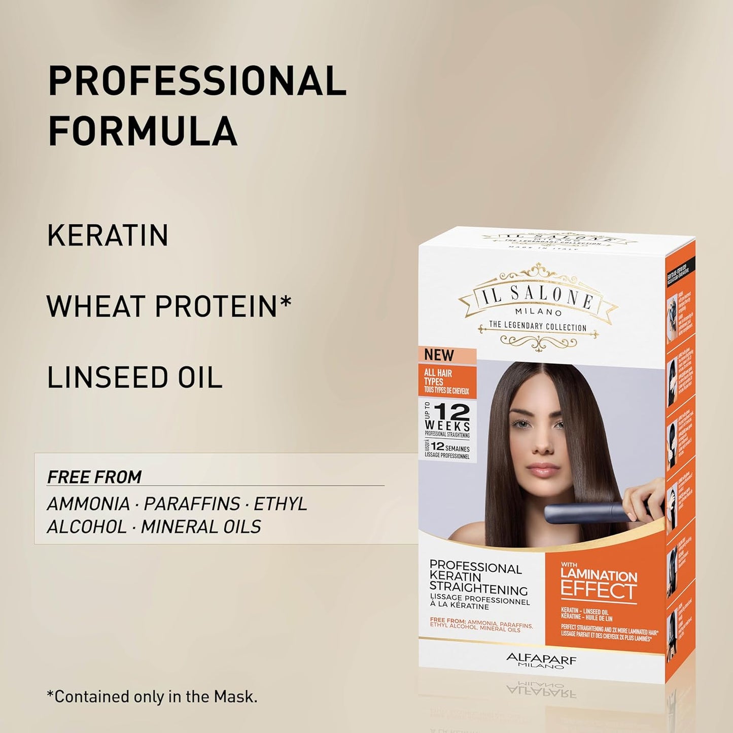 Keratin Hair Treatment - At-Home Smoothing & Straightening Kit | Frizz Control & Heat Protection