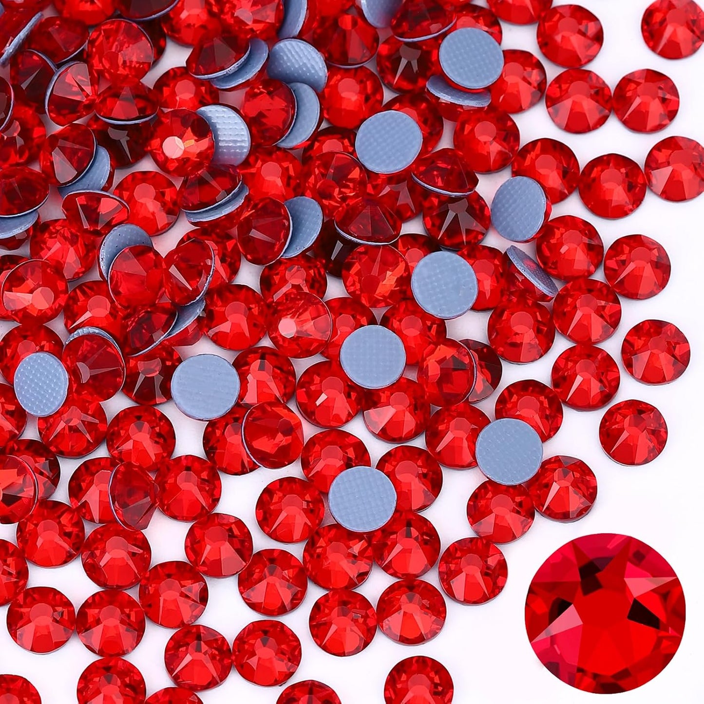 Hotfix Rhinestones - 144pcs Crystal AB Round Iron-On Gems for Fabric Crafting | SS40 (8.3-8.6mm)