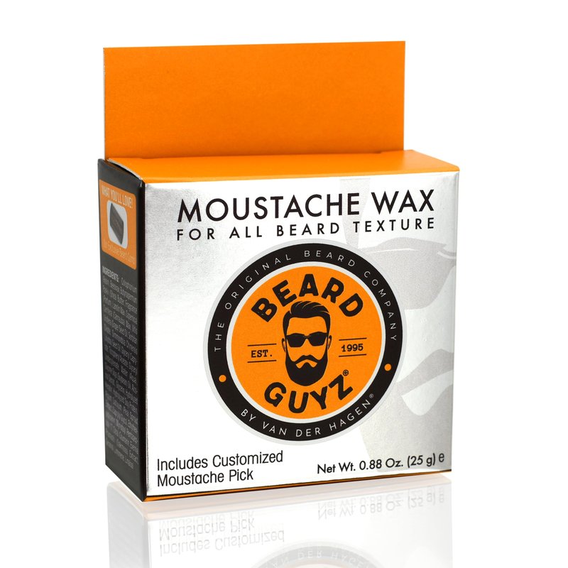 Beard Guyz Moustache Wax – Strong Hold Styling for Mustache & Facial Hair – Natural Beeswax & Carnauba Wax Grooming Balm for Sculpting, Shaping & Conditioning – 1 oz