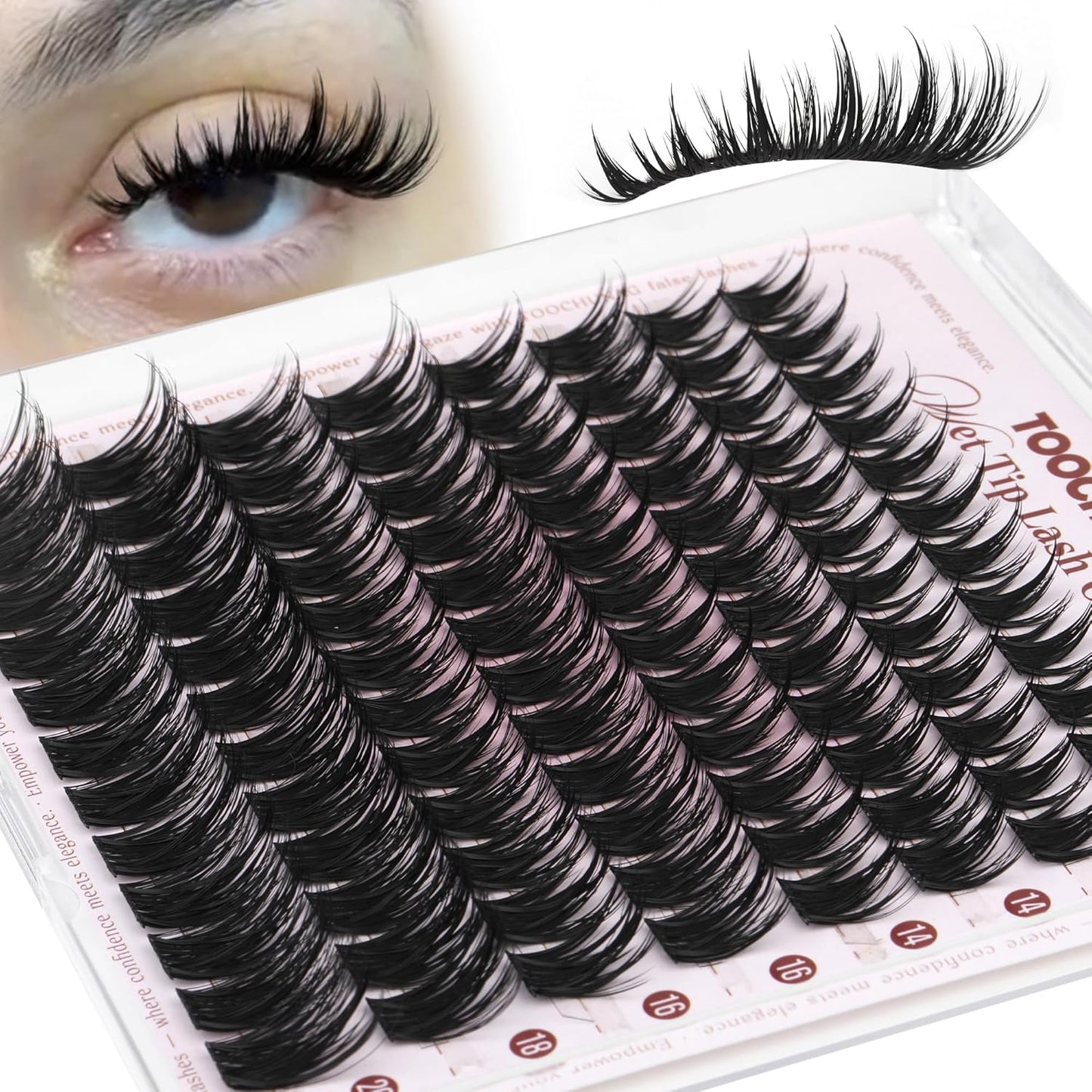 Anime Lash Clusters - 12-20mm Volume Extensions for DIY Manga Looks | D Curly Wispy Lashes