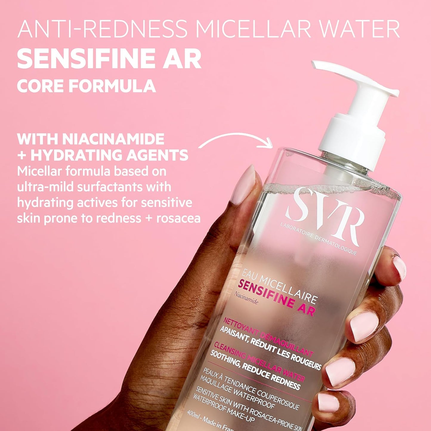 SVR Sensifine AR Micellar Water - Hydrating Makeup Remover for Sensitive Skin | 13.5 fl. oz.