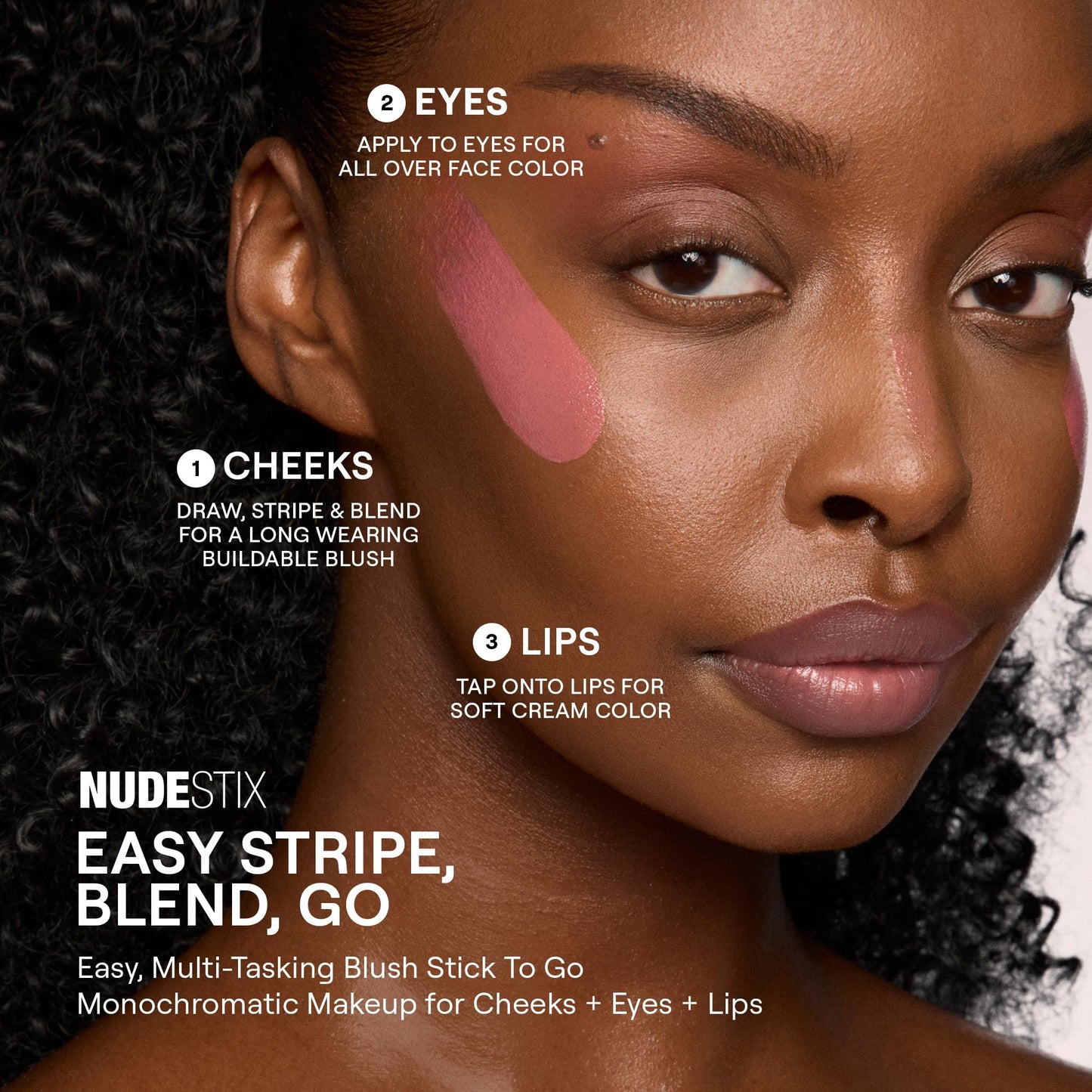 Nudestix Nudies Bloom All Over Dewy Color – 3-in-1 Cream Blush Stick for Cheeks, Eyes & Lips with Built-In Brush | Sheer, Glossy Finish | Vegan, Long-Wear, Multi-Use Makeup (Sweet Peach Peony)