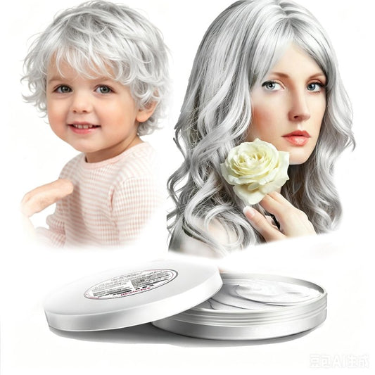 HaiolorPro White Hair Color Wax, Washable Temporary Hair Color Dye for Kids, Natural Instant Color Wax Hairstyle Cream Hair Pomades for Women & Men Party Cosplay Halloween, Gifts for Teens
