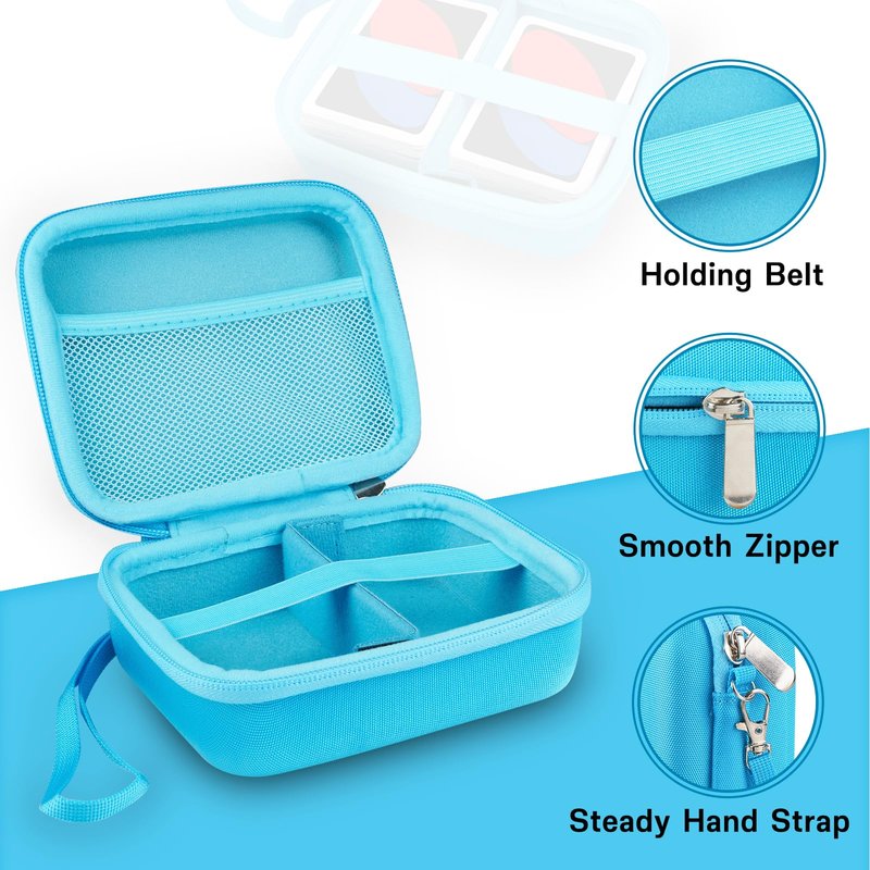 ZORETCO 300+ Game Card Storage Box, Collectible Trading Card Storage Holder Compatible with UNO/MTG/YuGiOh/TCG, Sports Cards Playing Card Game Storage Box, Blue (Case Only)