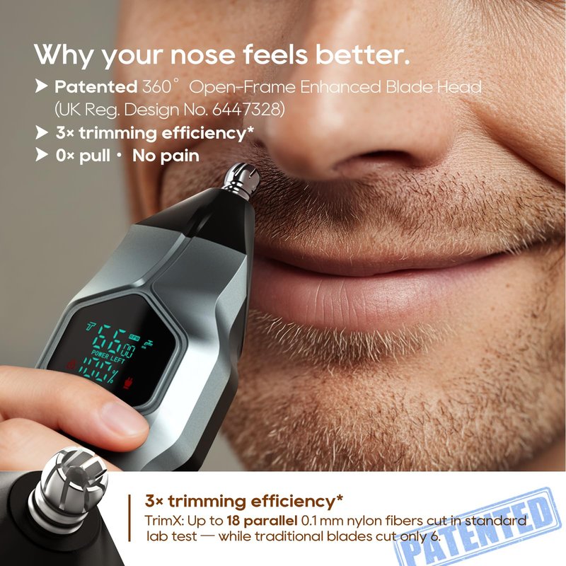 TRIMX Beard Trimmer for Men, Magnetic Snap-on Replacement Heads & Charging Dock, IPX7 Waterproof Cordless Hair Clippers, Mens Grooming Kits for Mustache/Body/Face/Ear/Nose, Blue