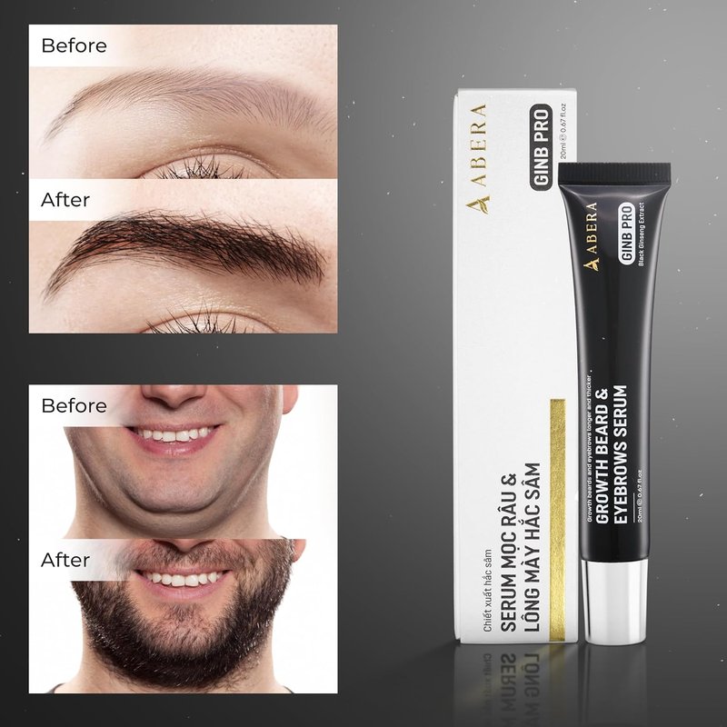 Eyebrow Growth Serum for Women & Men - Natural Brow Enhancer with Biotin & Castor Oil | Thicker Beard Growth