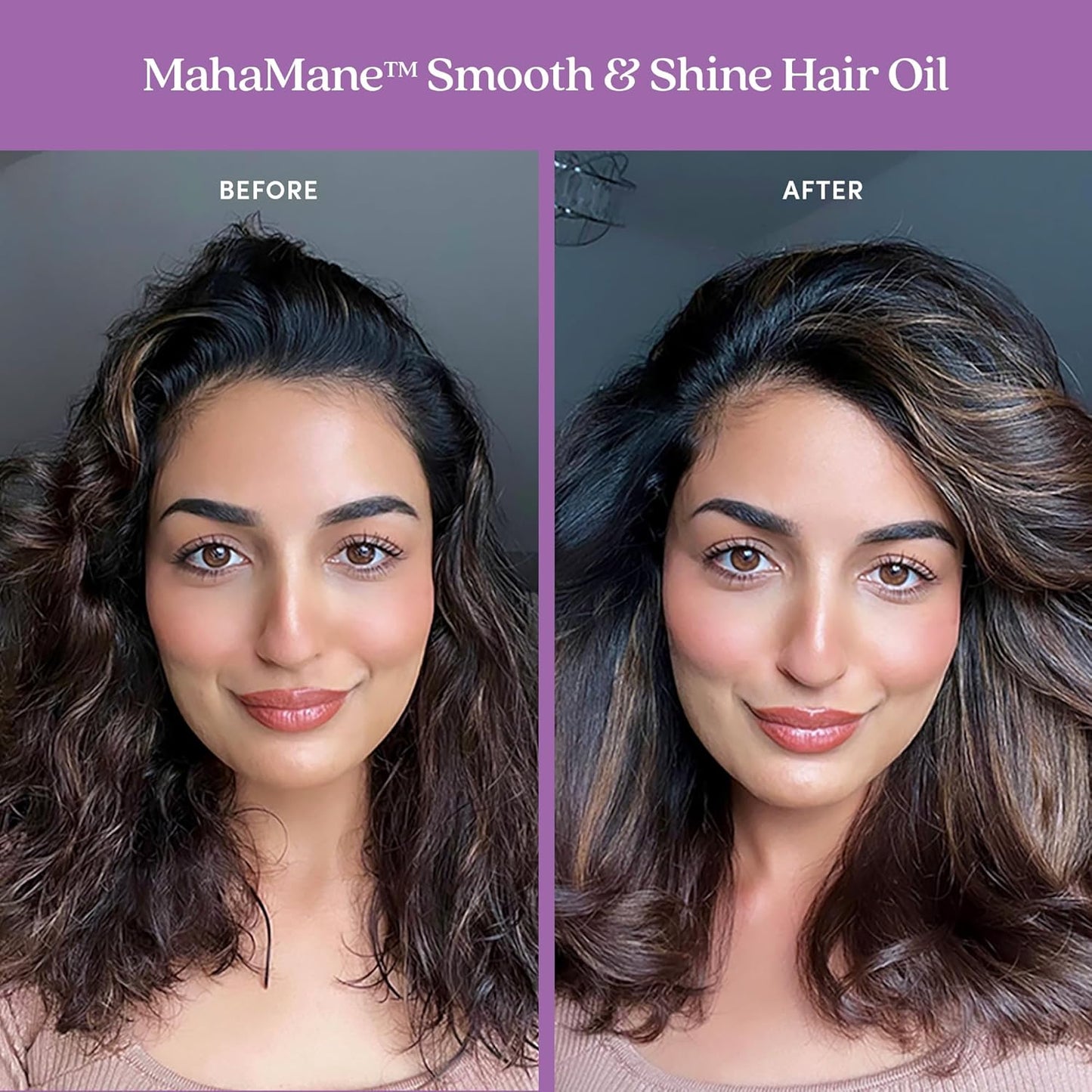 MahaMane Smooth & Shine Hair Serum - Protective Oil Treatment for Dry, Damaged Hair | 1.8 FL Oz