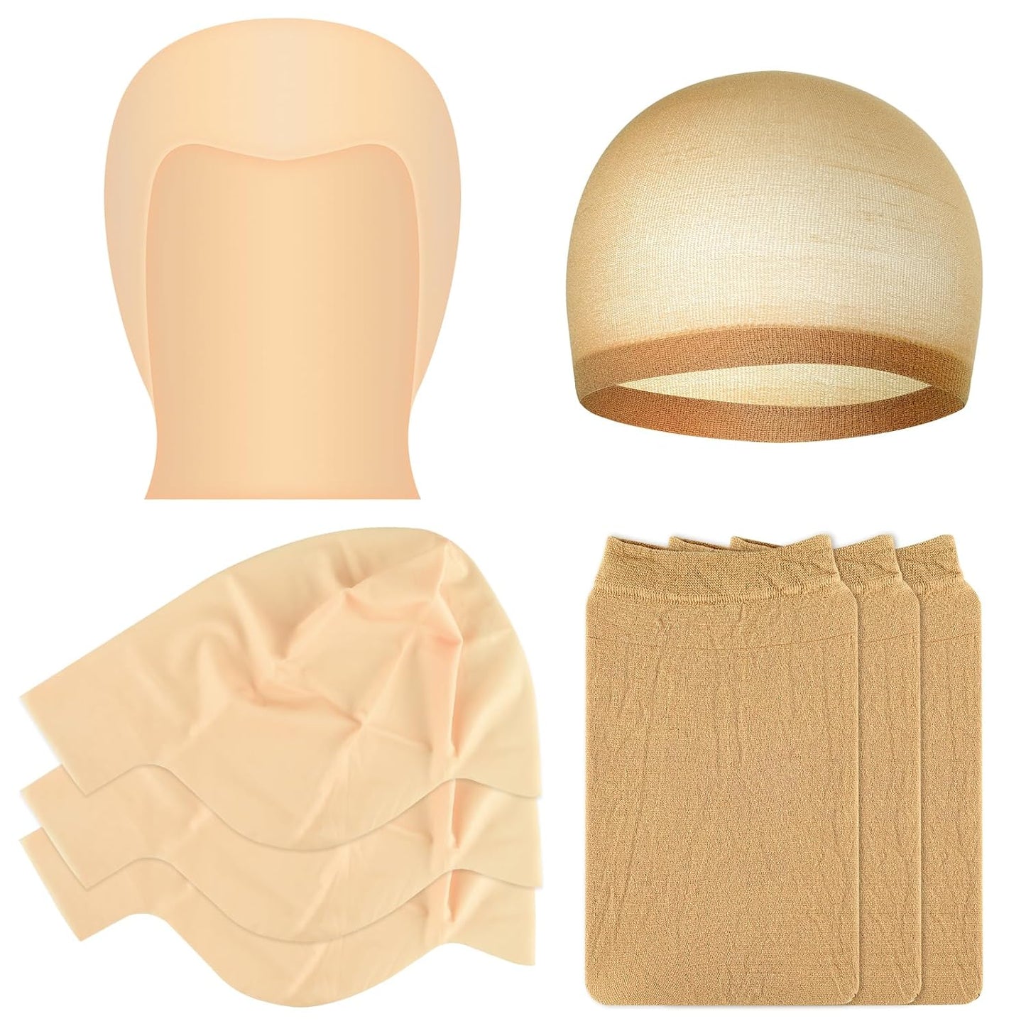Bald Cap Halloween - 2Pcs Latex Wig Caps for Adults | Costume Accessory for Cosplay & Parties
