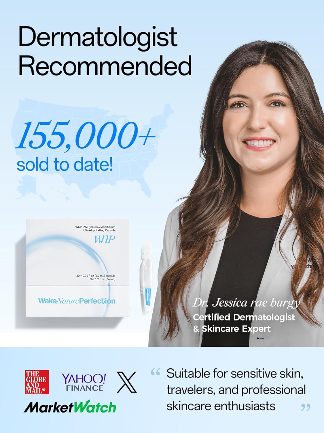 Hyaluronic Acid Serum 3% for Face - 4D Multi-Layer Hydration | Ultra Hydrating Anti-Aging Moisturizer | 30 Single-Use Vials