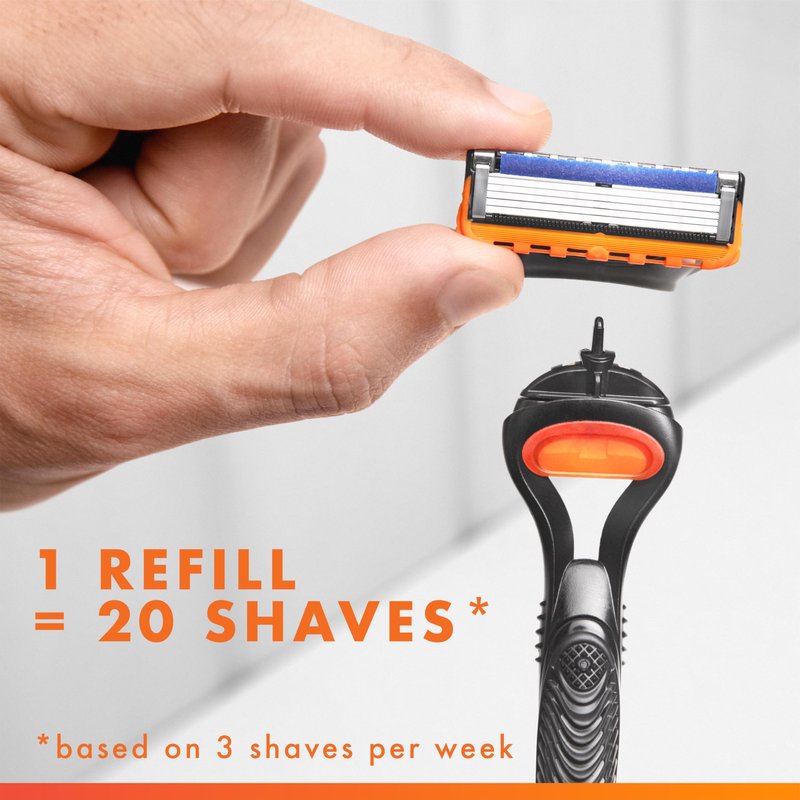 Gillette Fusion5 5-Blade Mens Razor Blade Refills, 12 Count, with Precision Trimmer