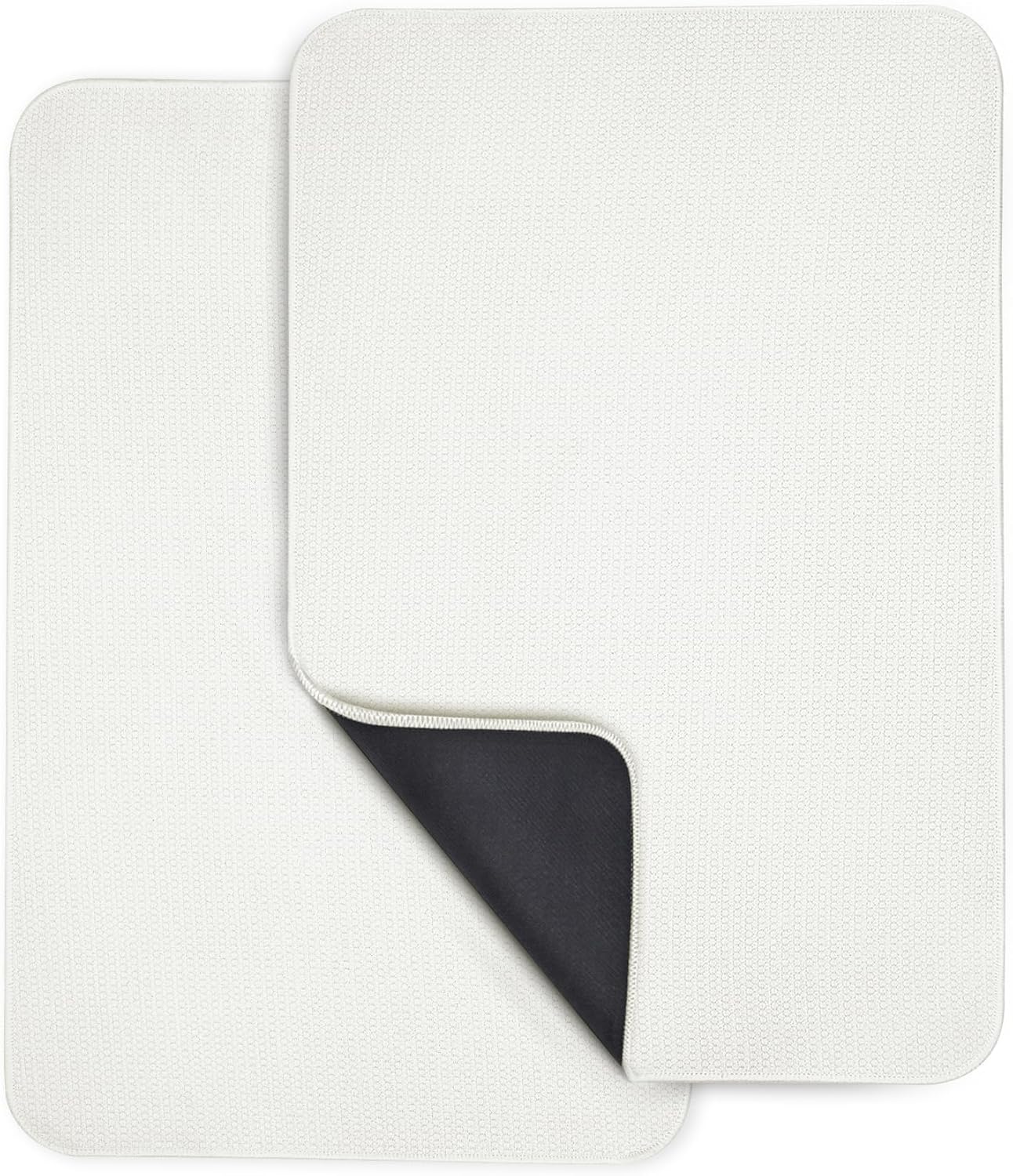 Ultra Thin Bath Mat - Non-Slip Rubber Bathroom Rug, Quick Dry & Absorbent | Grey, 1'5"x2'3" (17x27 Inch)