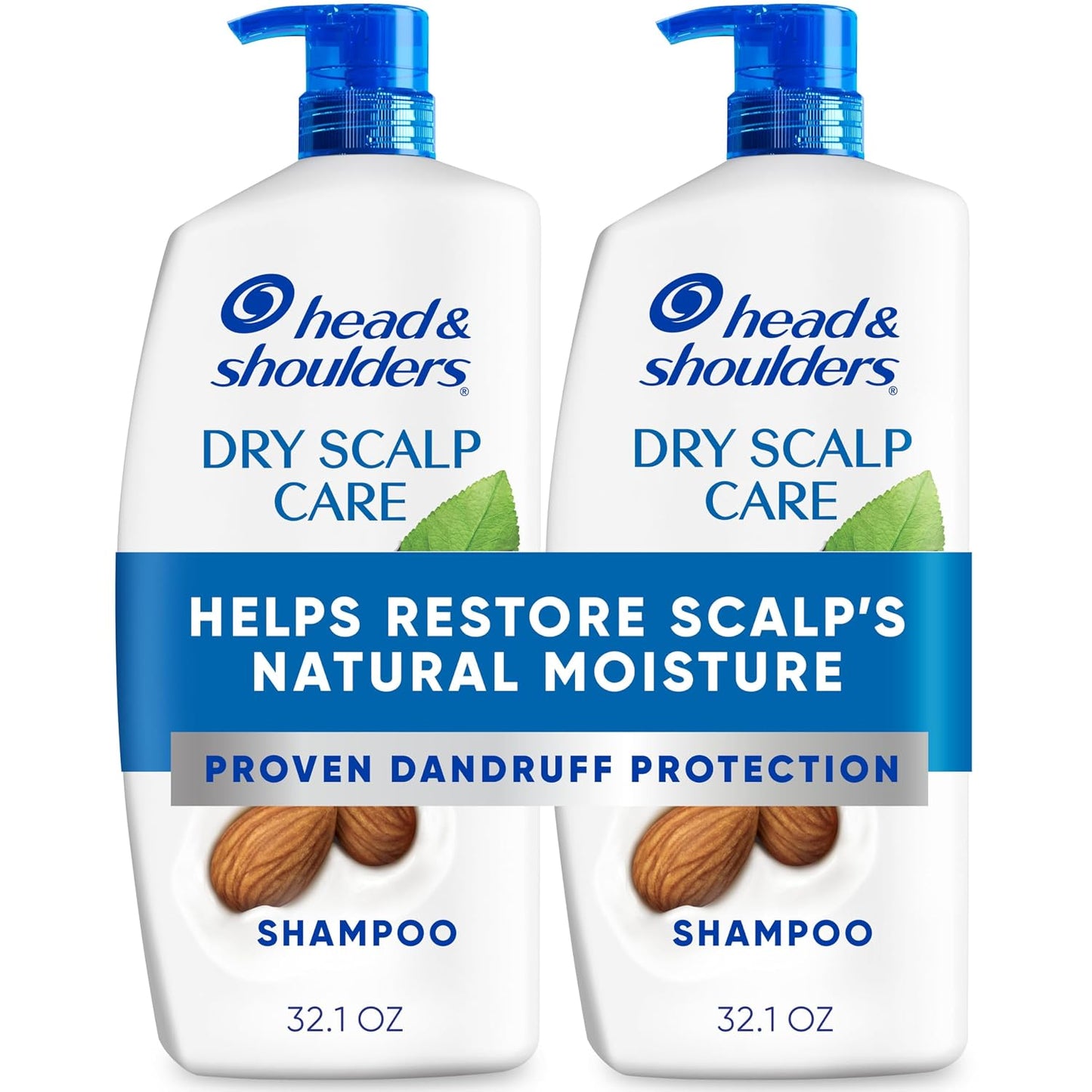 Head & Shoulders Anti-Dandruff Shampoo - 1% Pyrithione Zinc, Flake Control & Scalp Care | 32.1 fl oz Twin Pack