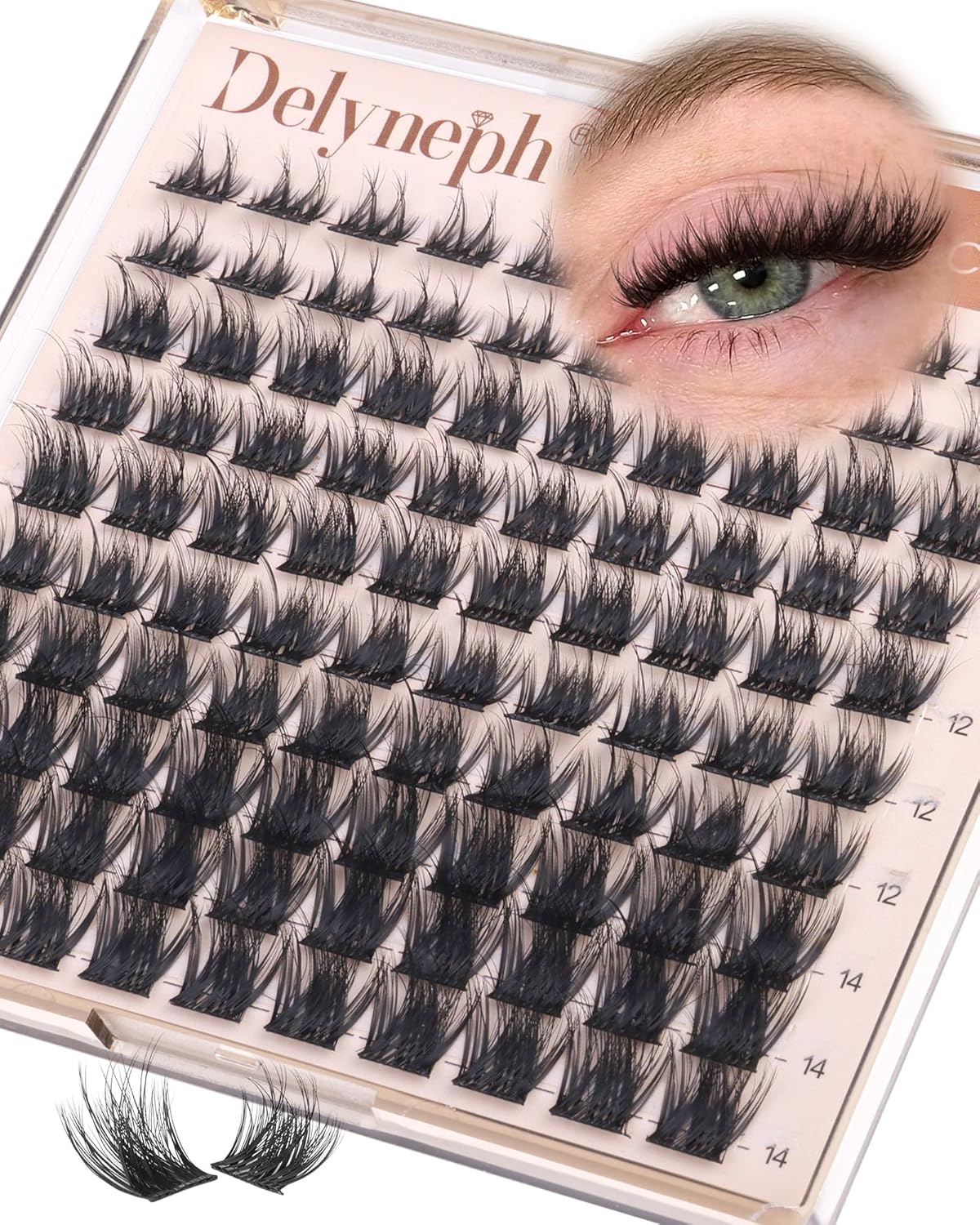 Wispy Eyelash Clusters - Natural Short Cluster Lash Extensions | 10-14mm DIY Individual Lashes