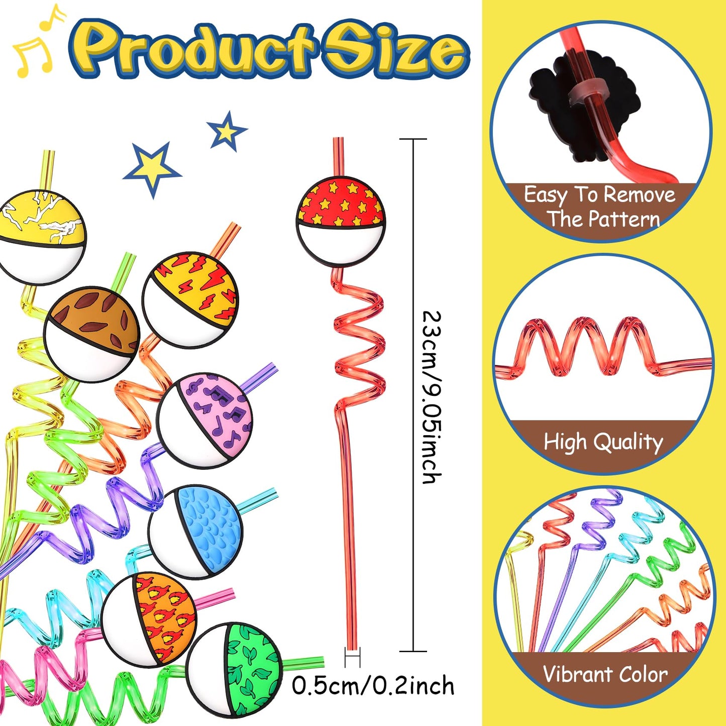Joyhaven 24Pcs Cartoon Animation Party Favors Straws Birthday Decorations Goodie Bags Stuffers Gift Bags for Birthday Party Supplies Gifts Pinata Fillers
