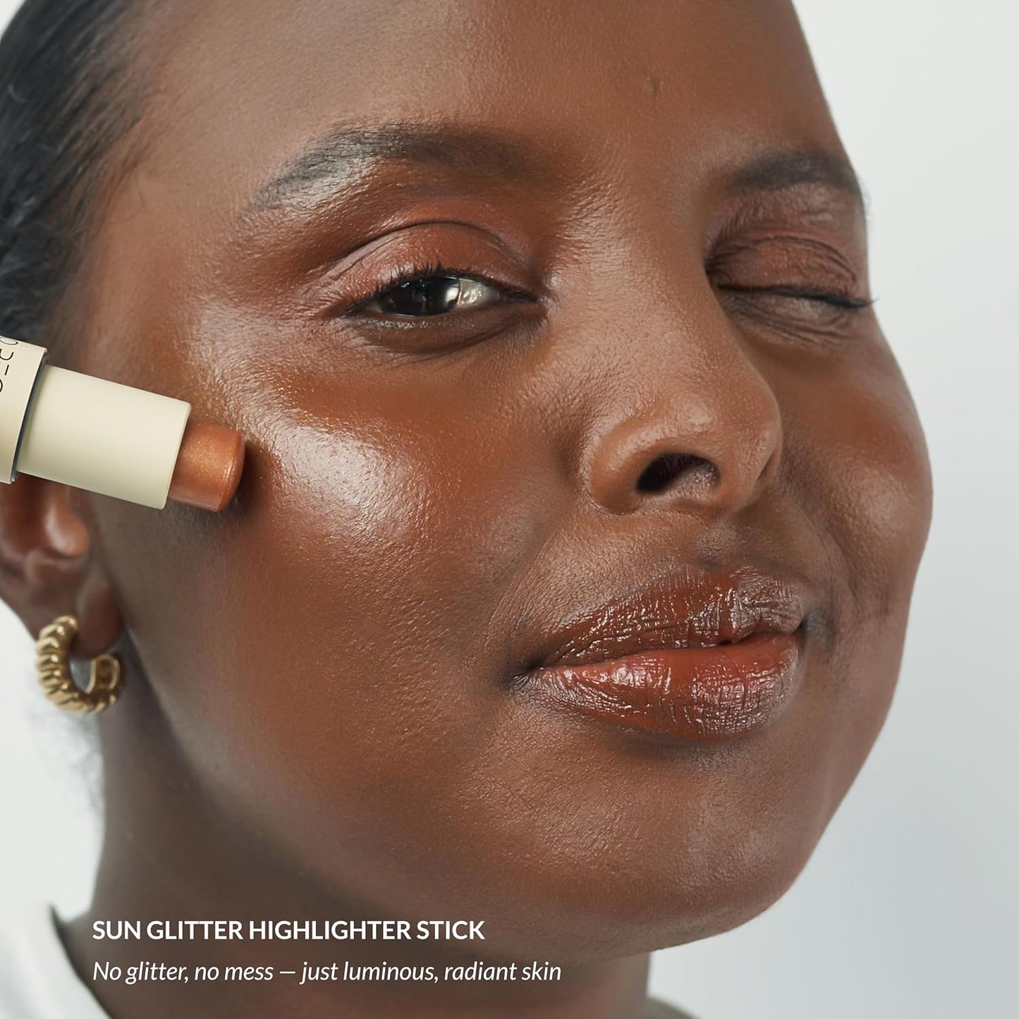 Dewy Glow Cream Highlighter Stick | Body Glitter with Black Currant & Ashwagandha - 0.17 oz