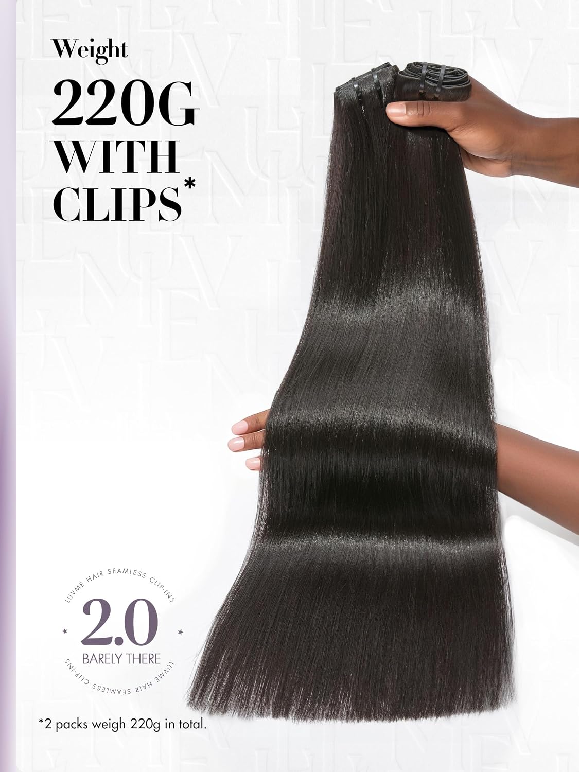 Invisible Yaki Straight Clip-In Hair Extensions - Real Human Hair, 18 Inch, 220g, 12 Pcs for Daily & Special Occasions