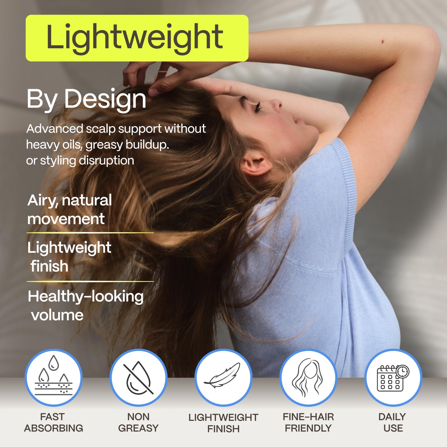Advanced Trichology HairStem™ Peptide Spray for Thicker, Fuller-Looking Hair | Leave-In Post-Shower Scalp Spray with Peptides, Rice Protein & Prebiotics | Lightweight, Non-Greasy Volumizing Hair Spray