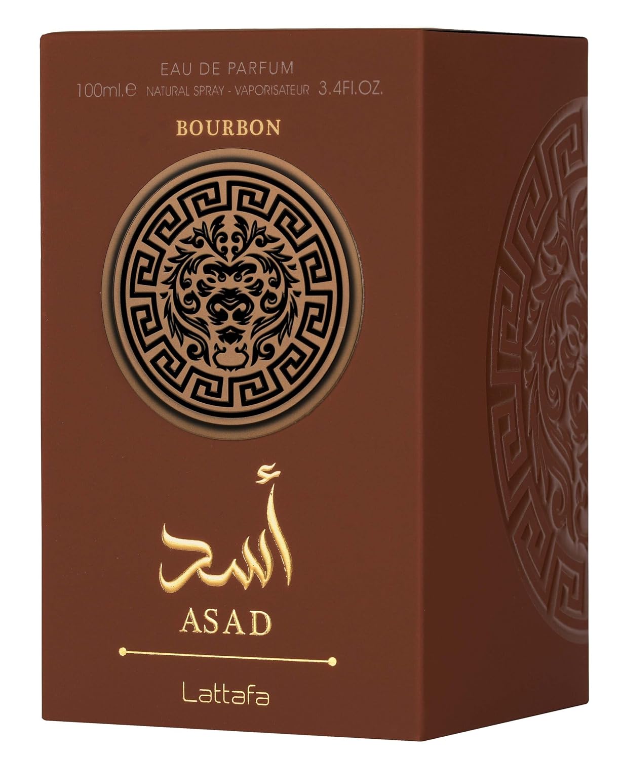 Lattafa Asad Bourbon Eau de Parfum Spray - Unisex Fragrance | 3.4 Ounce (100 ml)