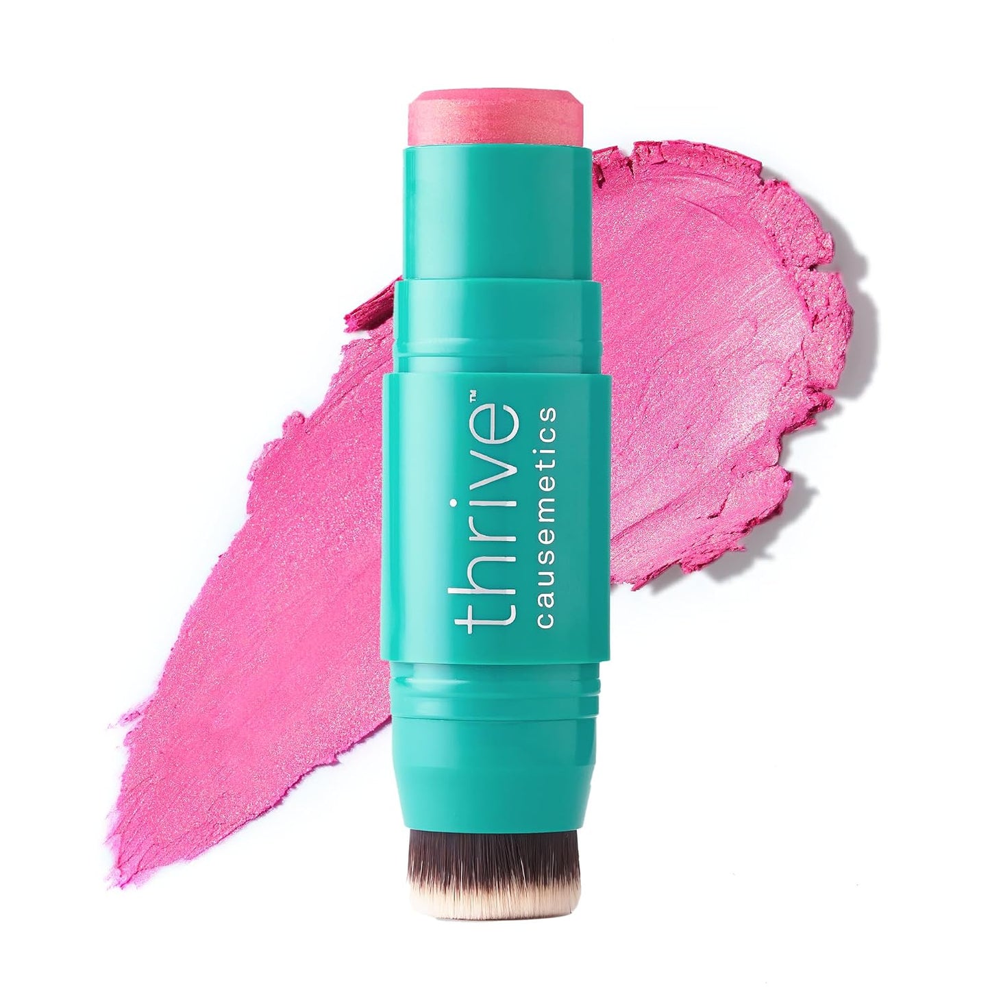 Triple Threat Color Stick - Cream Blush with Vitamin E & Evening Primrose Oil | Waterproof Brick Red Shimmer