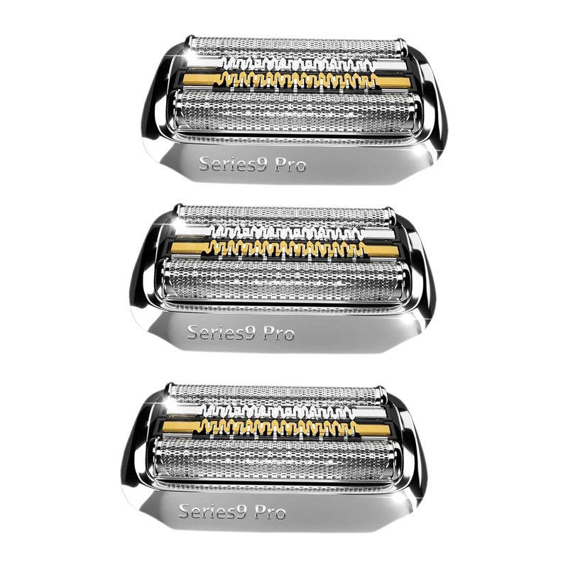 Series 94M Replacement Head Electric Shaver Blade Compatible with Braun Series 9 Pro and Series 9 Electric Razors(3 Pcs Silver)
