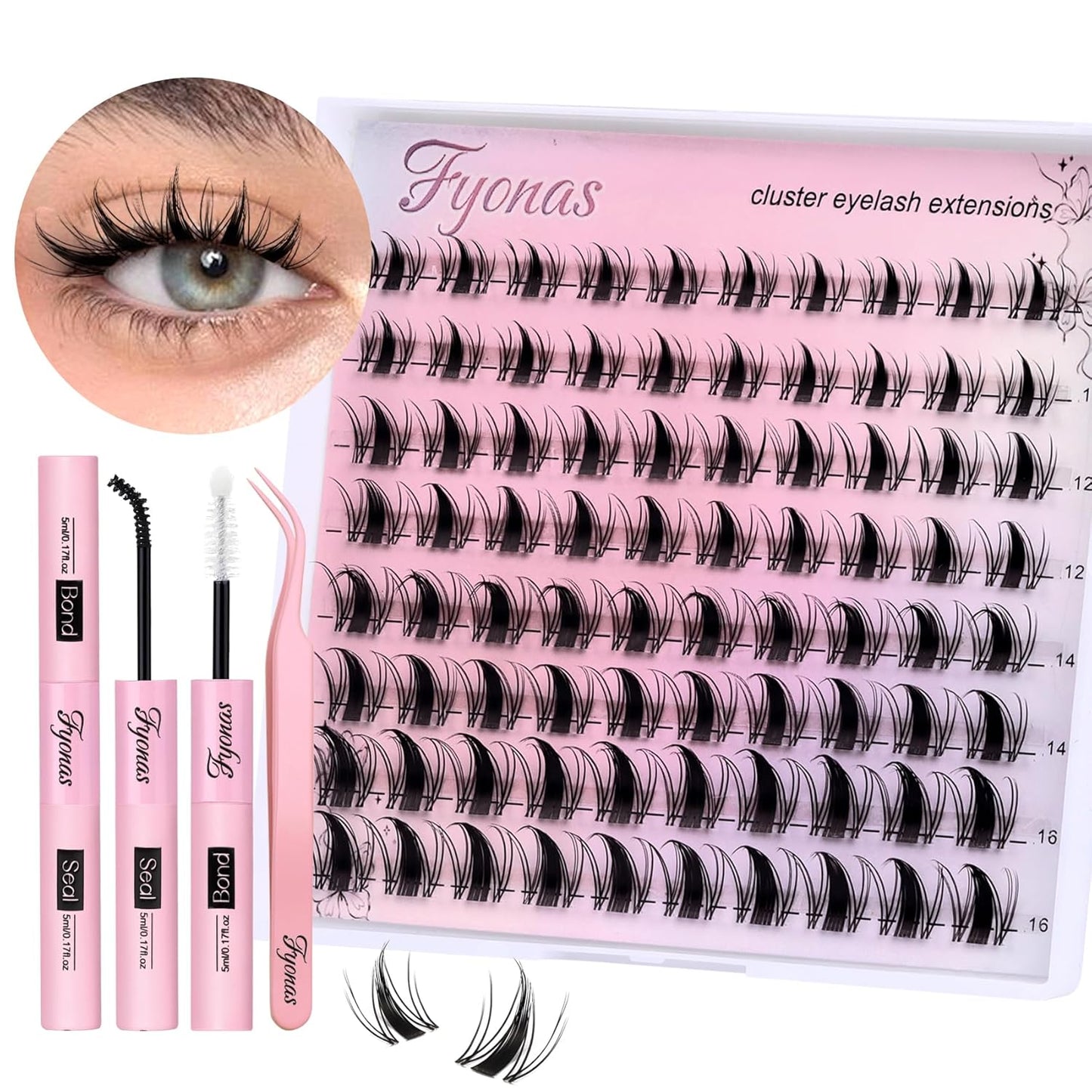 Manga Eyelash Clusters - Spiky Individual Lashes for Volume & Cosplay | 80Pcs C Curl