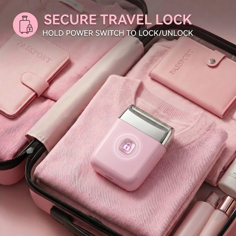 Mini Electric Razor for Women, Travel IPX7 Waterproof Rechargeable Trimmer Shaver, Alloy Body for Bikini, Arms, Legs, Faces with Portable Carry Bag