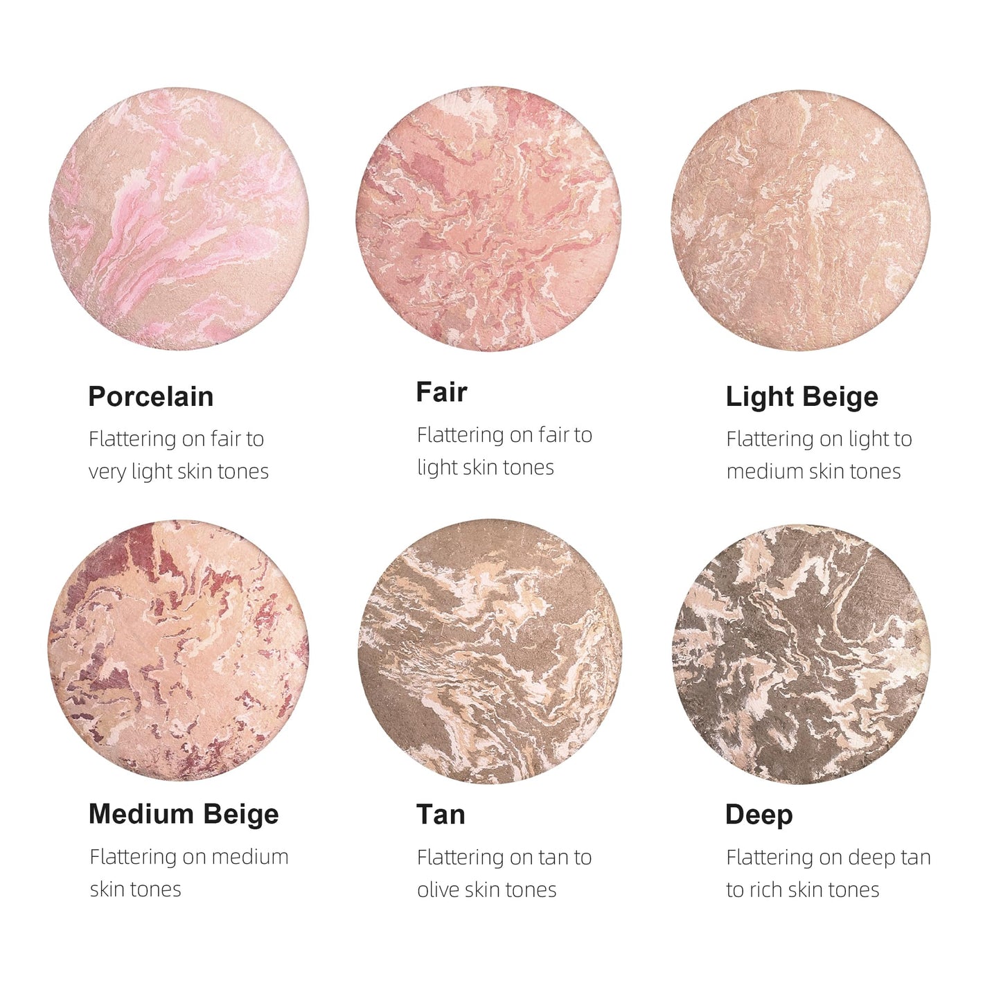 AKARY Baked Powder Foundation, Oil Control Correcting Foundation, Buildable Light to Medium Coverage - Demi-Matte Natural Finish Smooth Lightweight Setting Powder Palette