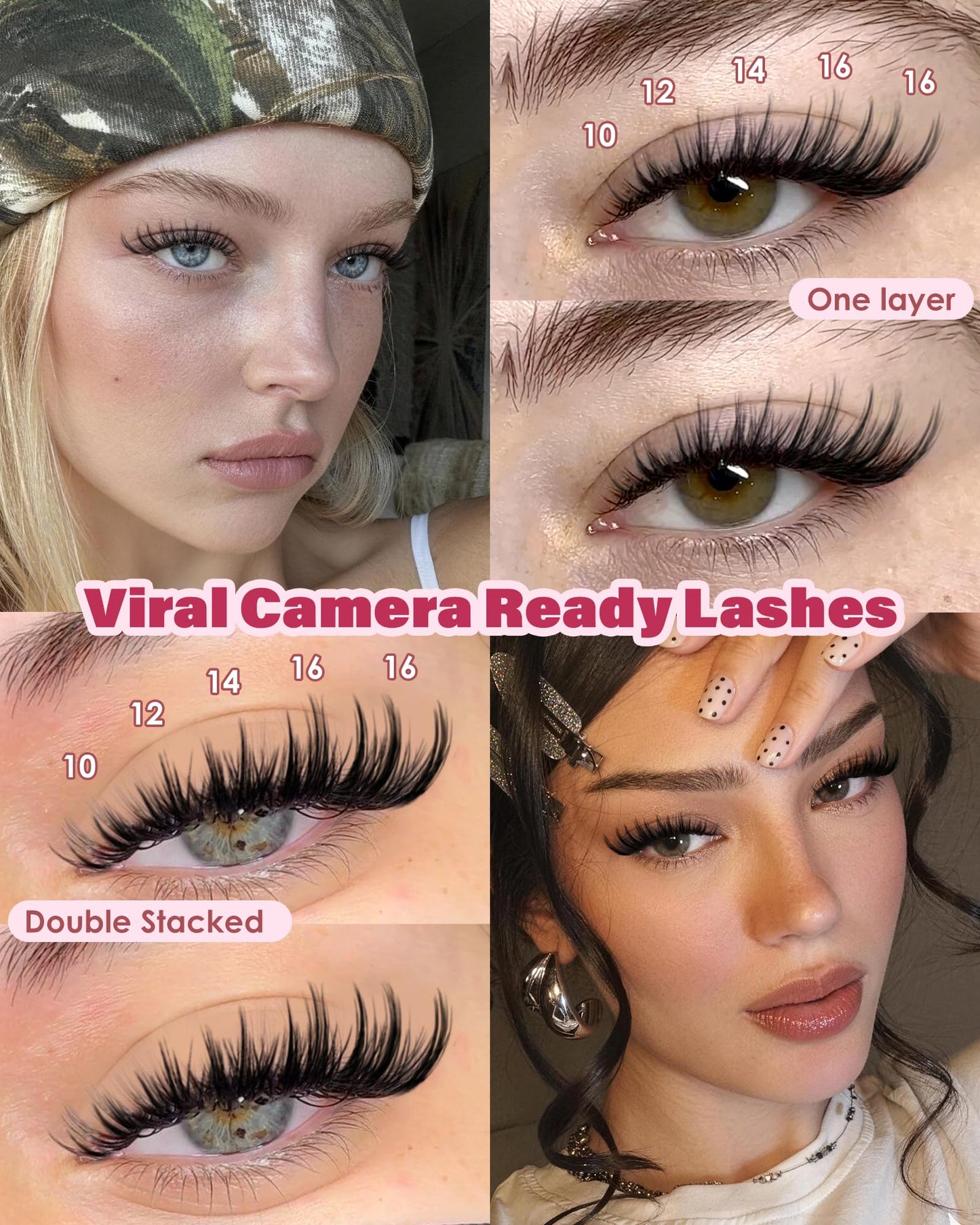 Wispy Manga Lash Clusters, Natural Separated Eyelash Clusters Fluffy Fairy Cluster Eyelash Extensions CD Curl Lashes Clusters Soft 10-16mm 162pcs Lash Extension for DIY at Home by Vanssymunlin