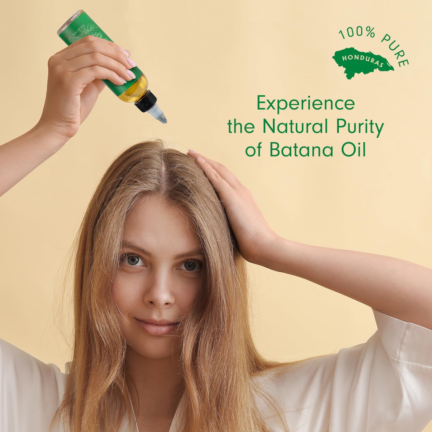 Dersie 100% Pure Batana Oil - Organic Lightweight Leave-In & Pre-Wash Oil for Dry, Damaged, High Porosity Hair - Scalp & Hair Care for Healthier, Longer-Looking Hair - Honduras Sourced (4 fl oz)