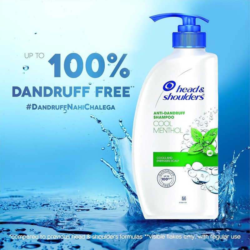 Head & Shoulders Anti Dandruff Shampoo - Cool Menthol Scent | 22 oz Pump Bottles, 2 Pack for All Hair Types