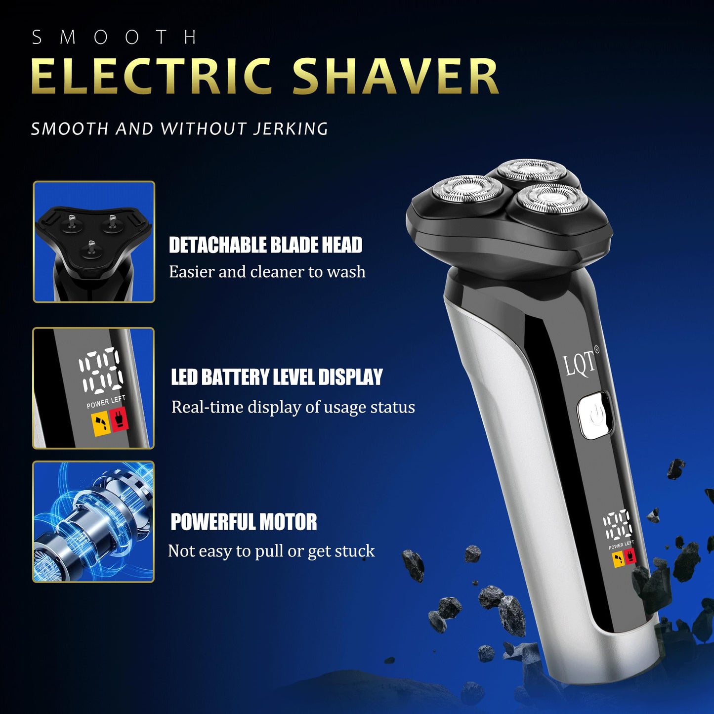 LQT Hair Clippers for Men 4-in-1 Cordless Clippers Set Beard and Mustache Trimmer for Men Electric Shaver Nose and Ear Hair Trimmer with Comb, Wrap, Bag, to Son Husband Father Men's Gifts