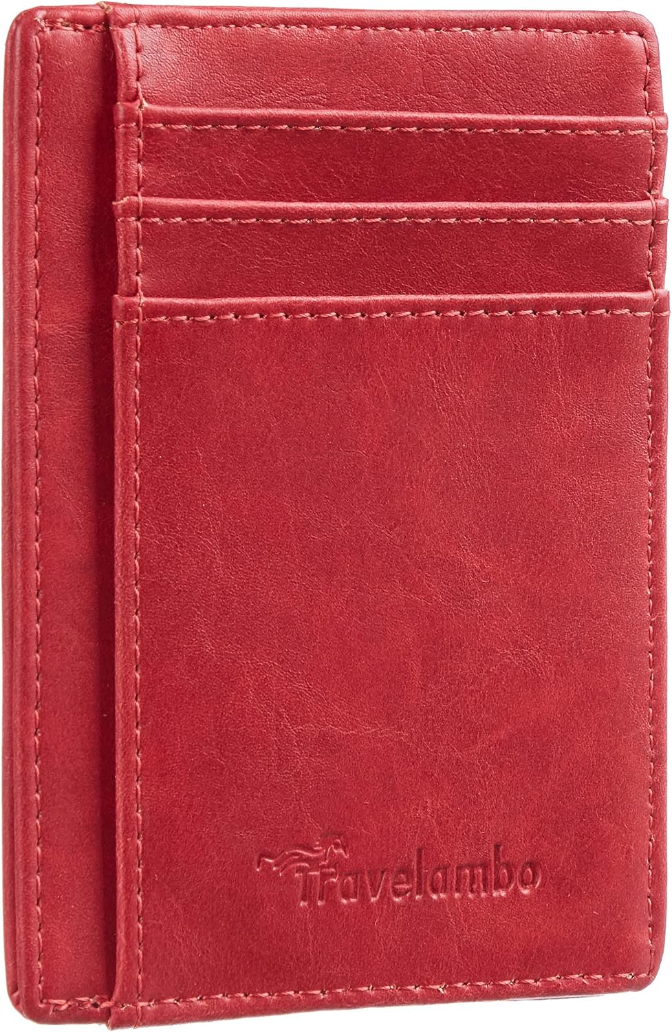 Minimalist Leather RFID Blocking Slim Wallet - Medium Size for Front Pocket Use