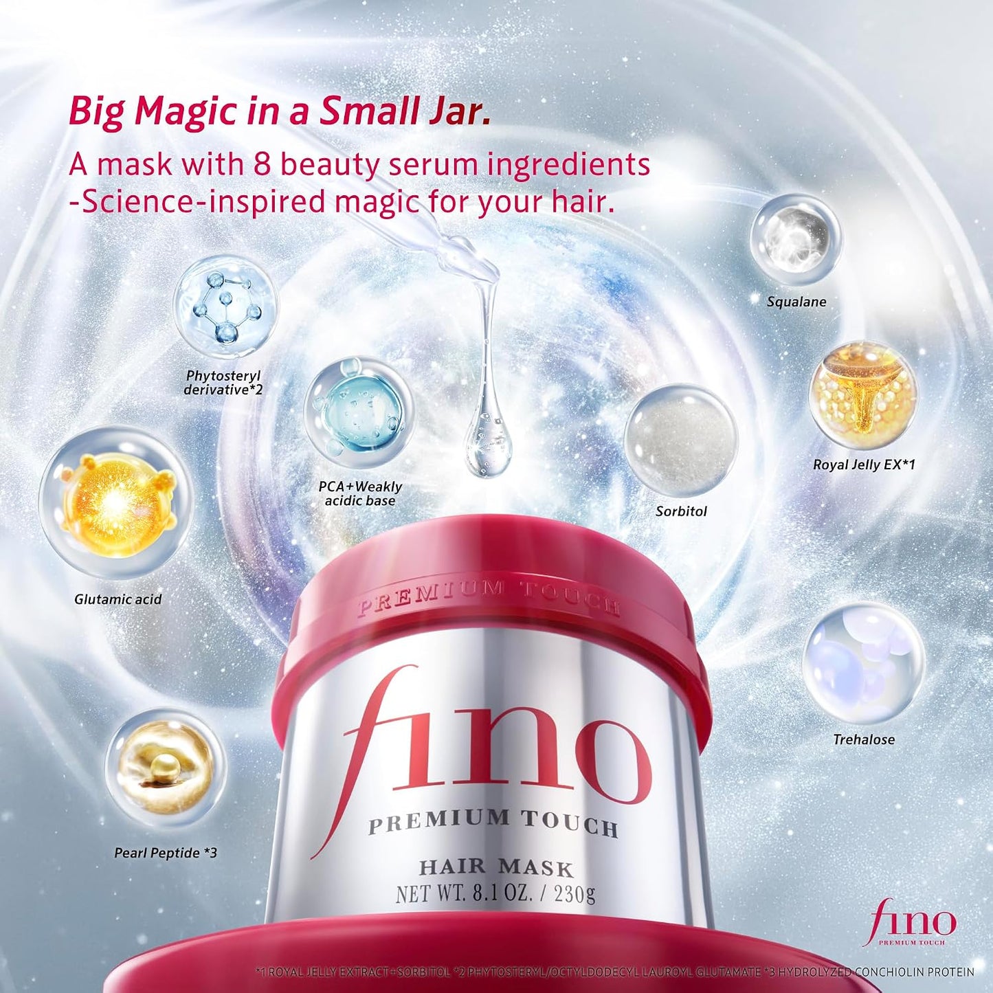 Fino Premium Touch Hair Mask - Deep Repair Japanese Treatment for Dry & Damaged Hair | 8.1 oz