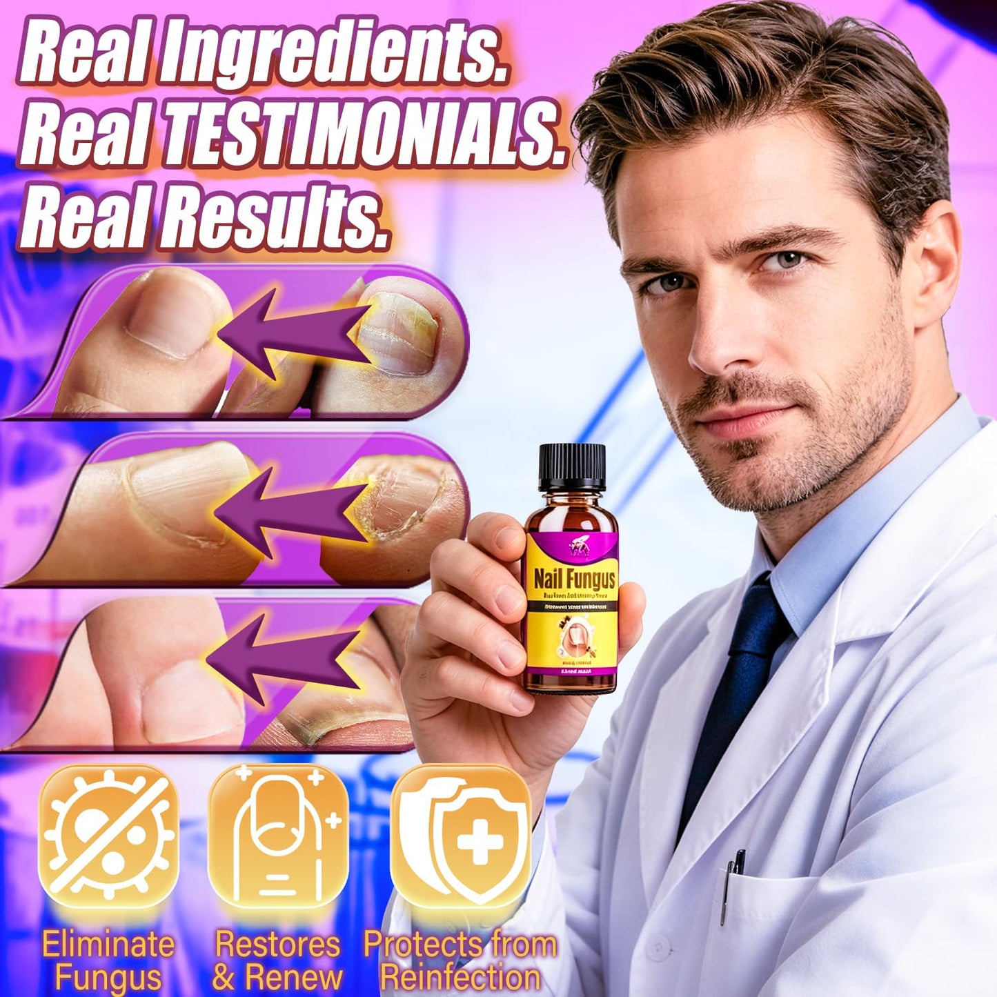 Toenail Fungus Treatment Extra Strength, Nature & Safe Bee Venom Nail Fungus Treatments for Toenail with Foot, Gently & Effectively Toe Nail Repair for Thick, Broken (30ml)