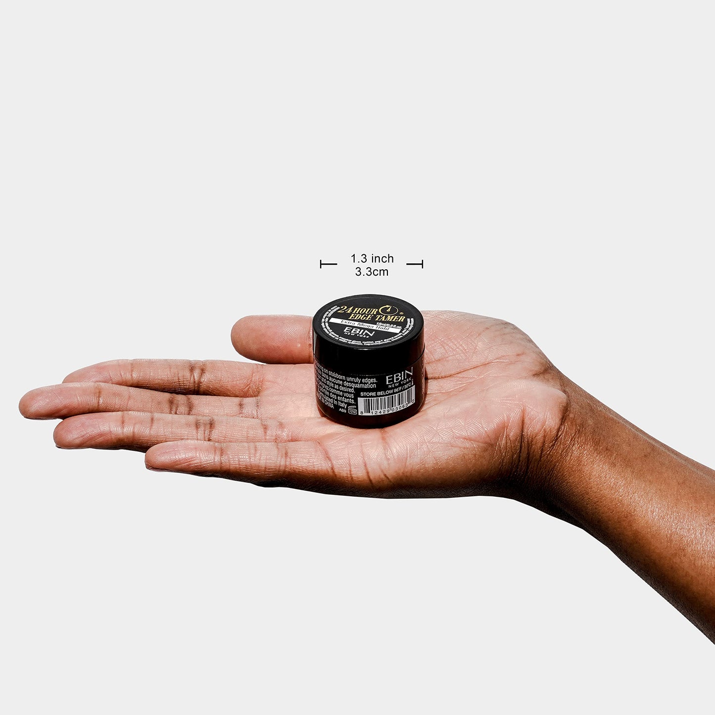 EBIN NEW YORK 24 Hour Edge Tamer Extreme Firm Hold 0.5Fl Oz Strong Edge Control Gel, No Flaking, Sleek Smooth Finish, Long Lasting, Argan & Castor Oil