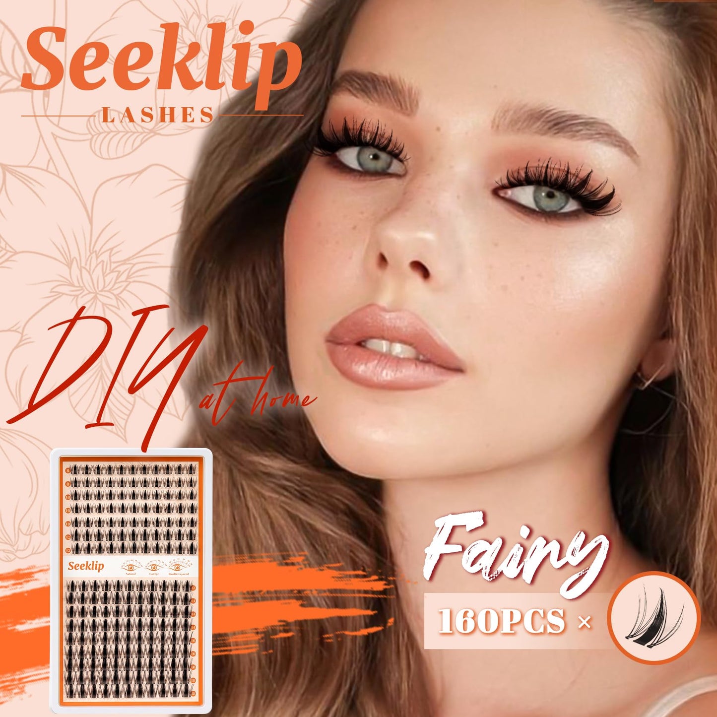 Fairy Manga Lash Clusters 8-18mm Eyelash Clusters 160Pcs Lashes Extension Fairy Lash Clusters Spiky Lashes Cluster C Curl with Invisiable Band (Fairy)