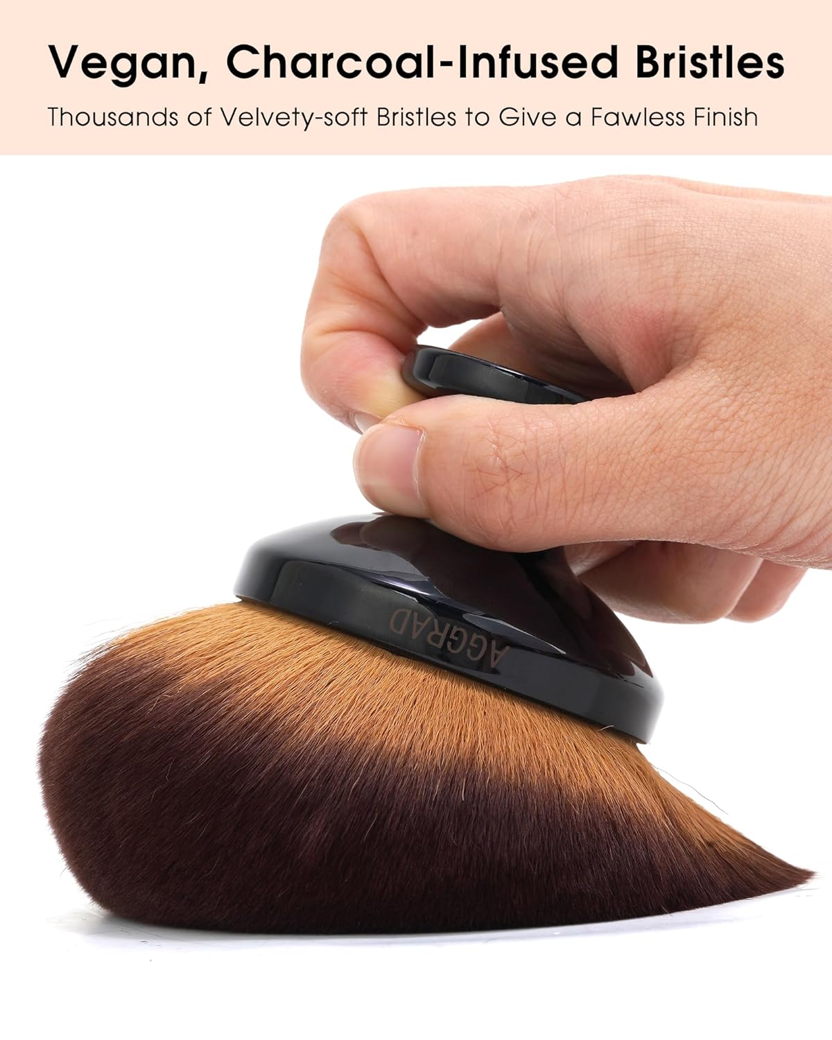 Blend & Blur Kabuki Brush - Ultra Large Body Makeup Applicator for Tattoo Cover-Up & Self Tanning | Perfect for Sunscreen & Bronzers