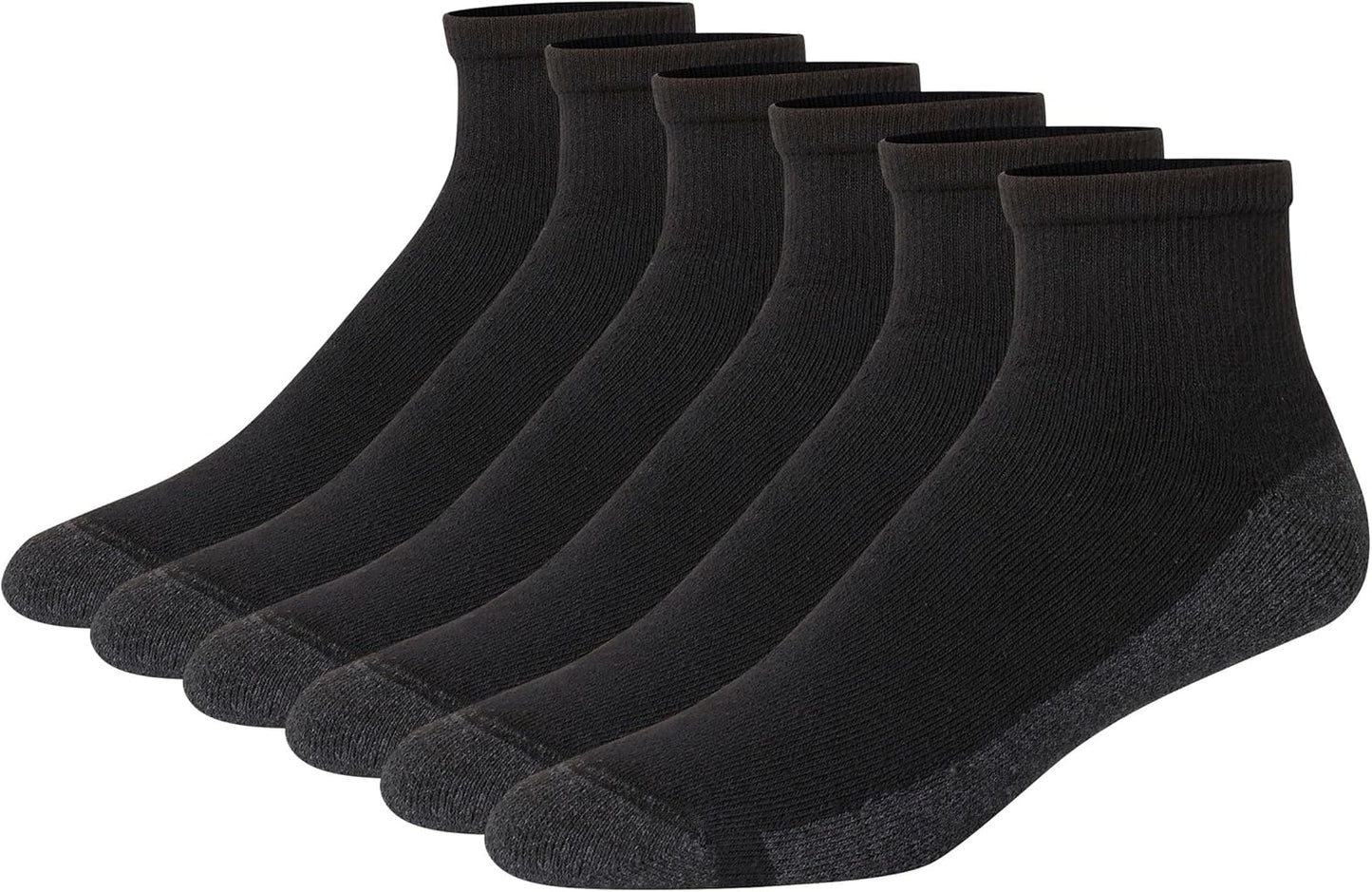 Men's Crew Socks - Max Cushion Moisture-Wicking Ankle Socks | 8 Pairs, Cushioned Comfort