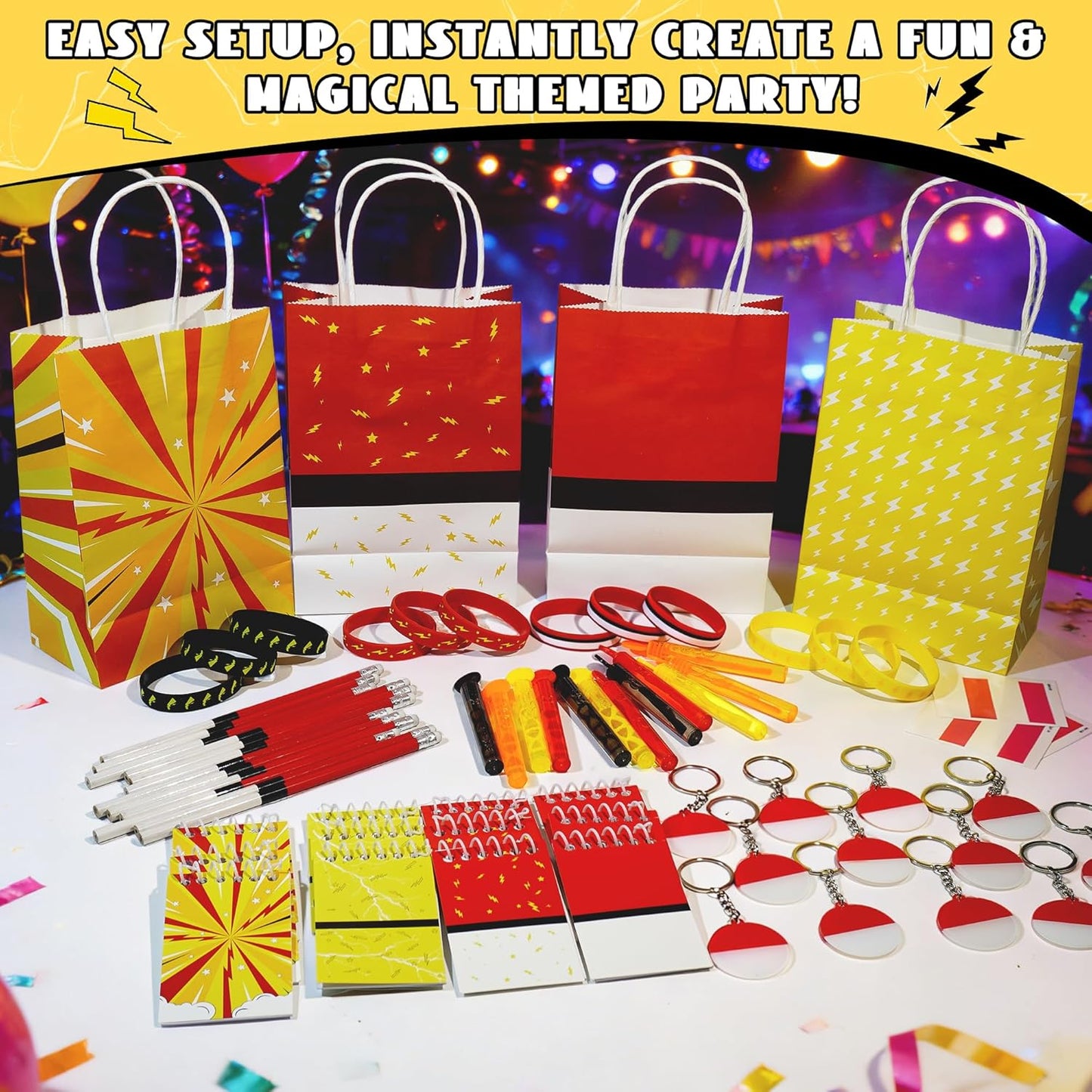 Cartoon Animation Party Favors Set - 84Pcs Birthday Decorations & Supplies | Bubble Wands, Stickers, Gift Bags & More