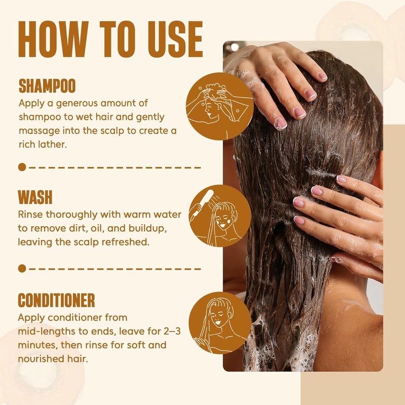 Batana Oil Shampoo and Conditioner Set - Biotin & Tea Tree | Moisturizing, Strengthening Formula | 16 fl oz Each