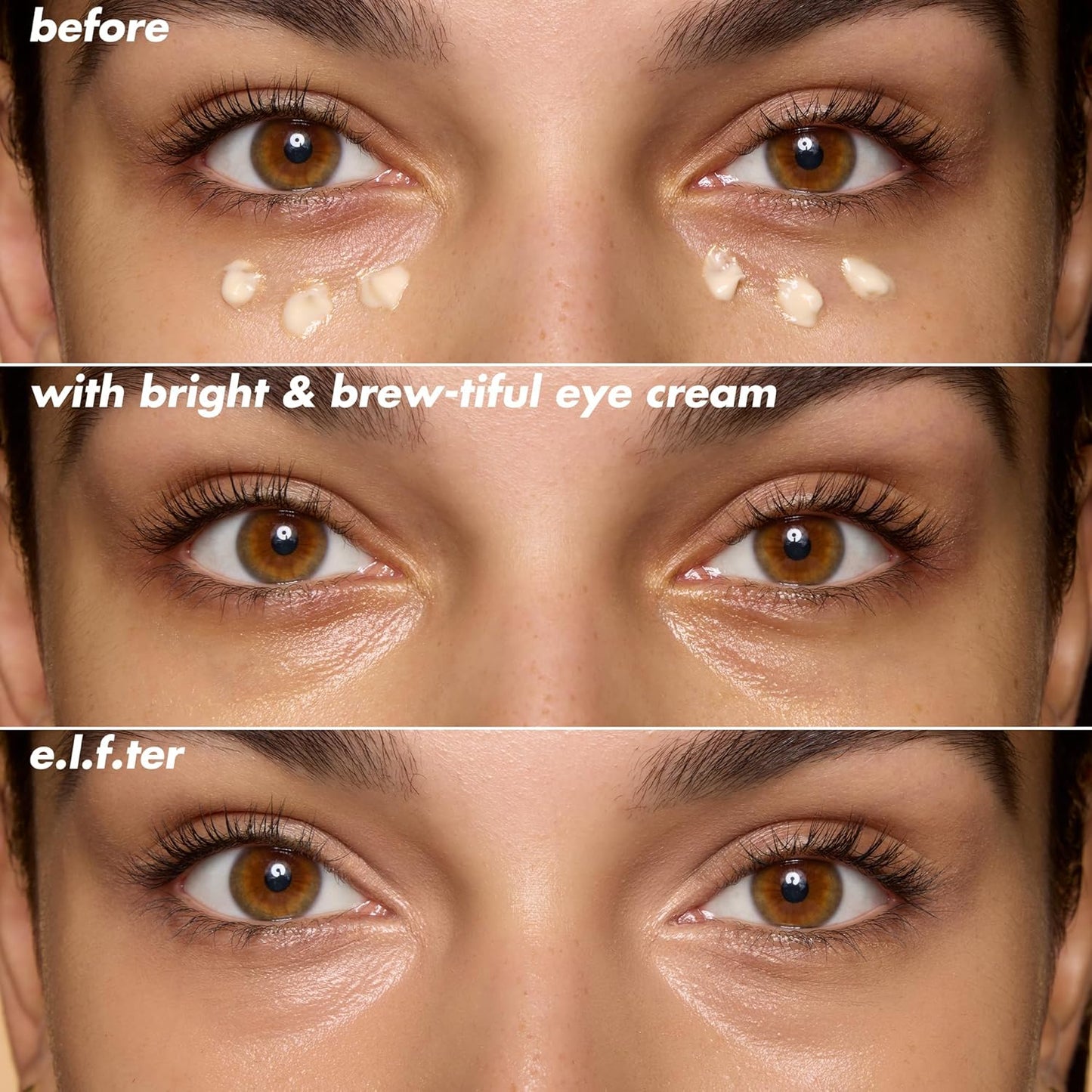 e.l.f. SKIN Bright + Brew-tiful Eye Cream Mini - Brightens Dark Circles & Reduces Puffiness | Vegan & Cruelty-Free