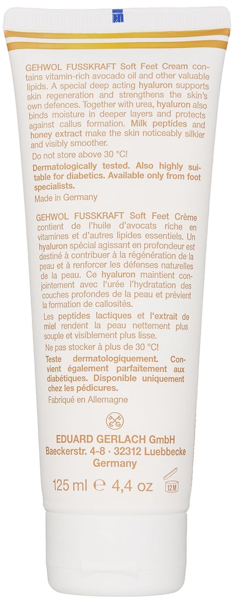 GEHWOL Soft Feet Cream - Moisturizing Foot Treatment for Dry Skin | 4.4 Ounce