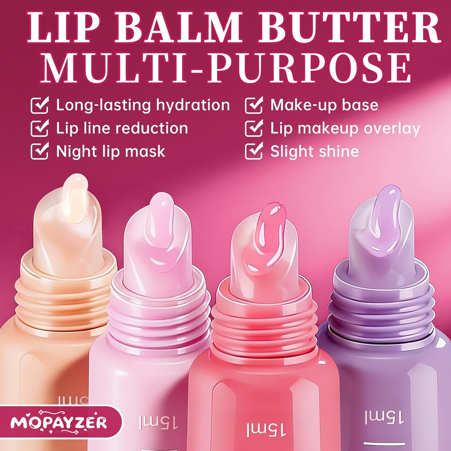 Glossy Lip Gloss Set - 4PCS High Shine Lip Makeup Kit for Teen Girls & Women | Long-Lasting with Cute Charms