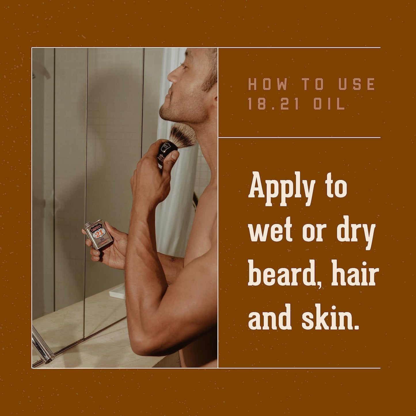 18.21 Man Made OIL - Beard, Hair & Skin - Noble Oud, 2 oz (Pack of 1)
