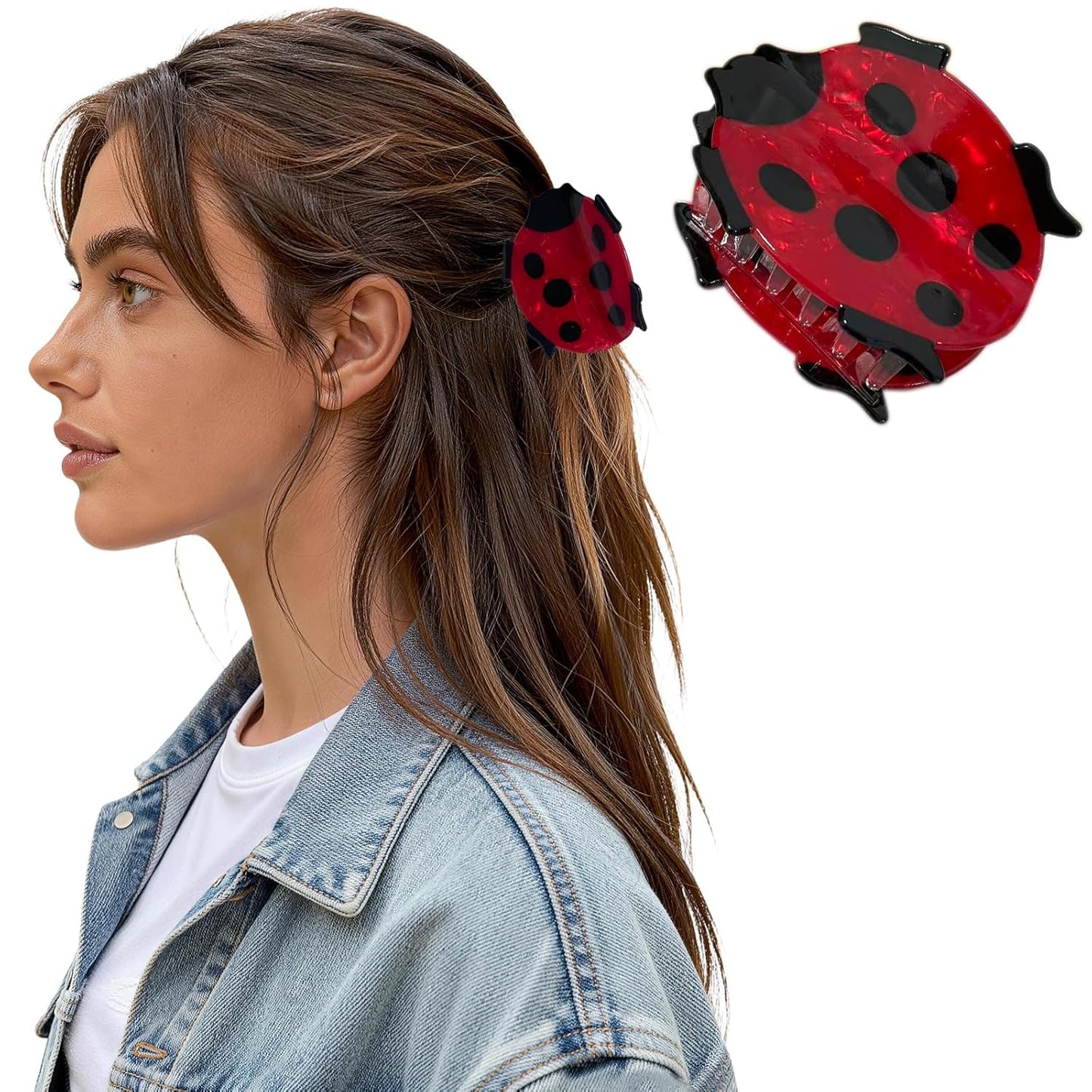 Ladybug Hair Claw Clips for Women - Cute Novelty Animal Accessories | Perfect for Birthdays & Holidays