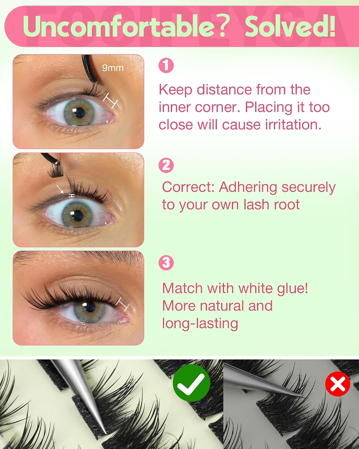 Fox Lash Clusters - Natural Wispy Eyelash Extensions | Reusable 11-19mm DIY Individual Lashes