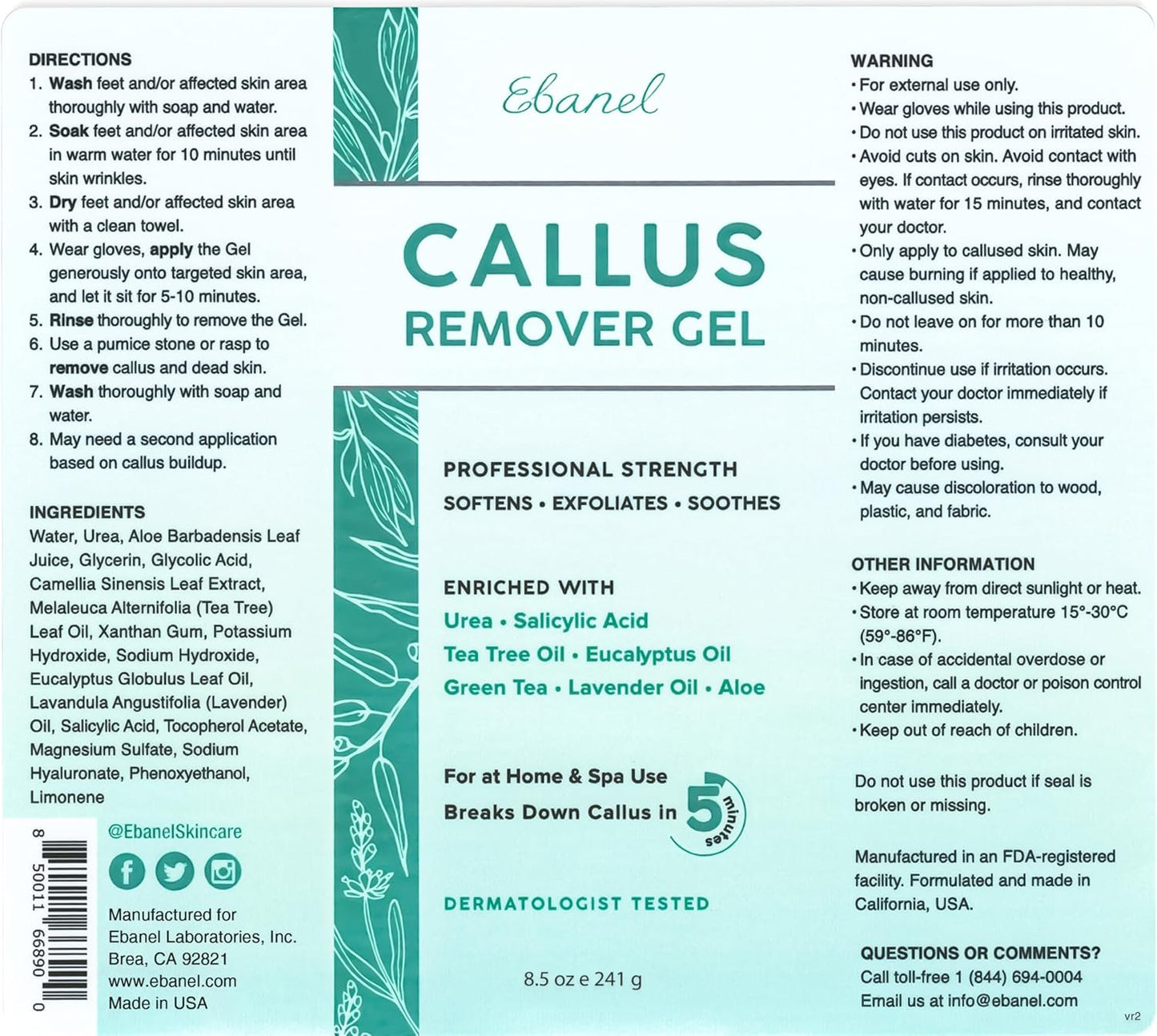 Professional Callus Remover Set - Urea Cream 40% & Salicylic Acid 2% | Exfoliating Gel for Feet & Toenails