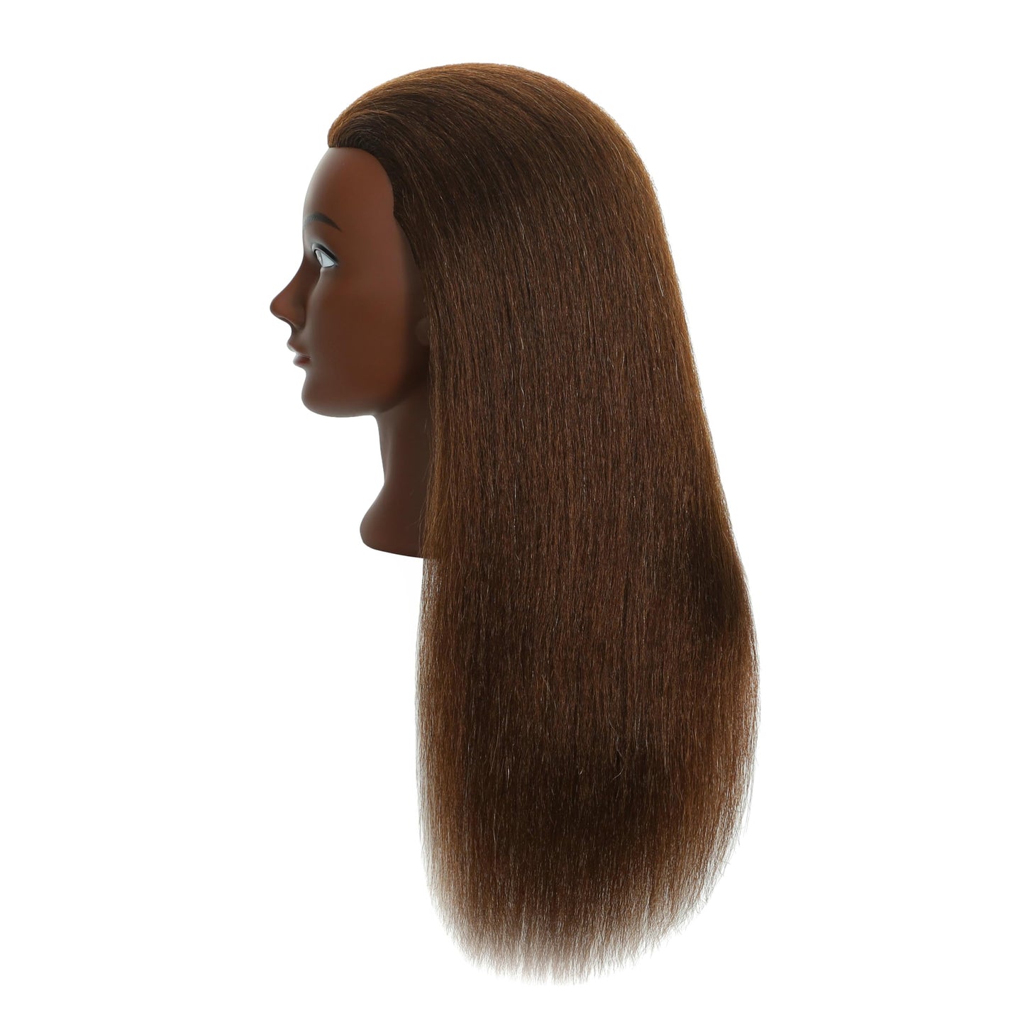 QACIEH 100% Human Hair Mannequin Head Practice Styling Braiding with Stand