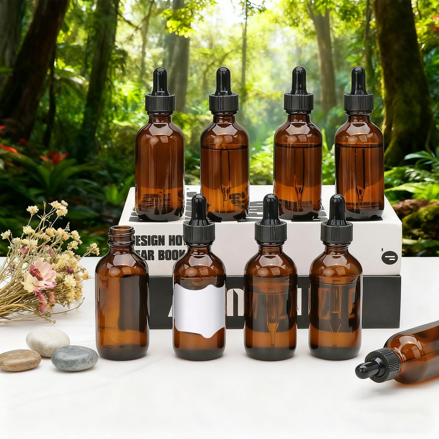 Maredash 54Pack 2 oz Dropper Bottles,Tincture Bottles with Dropper